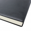 Dickes Kondolenzbuch aus schwarzem Leder mit Büttenrand