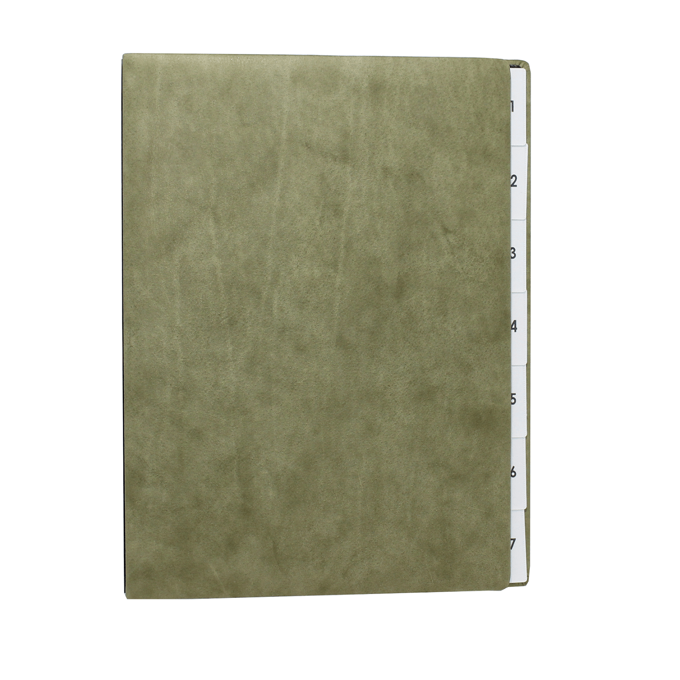 Pultordner im Nappaleder Sauvage mit Register 1-7