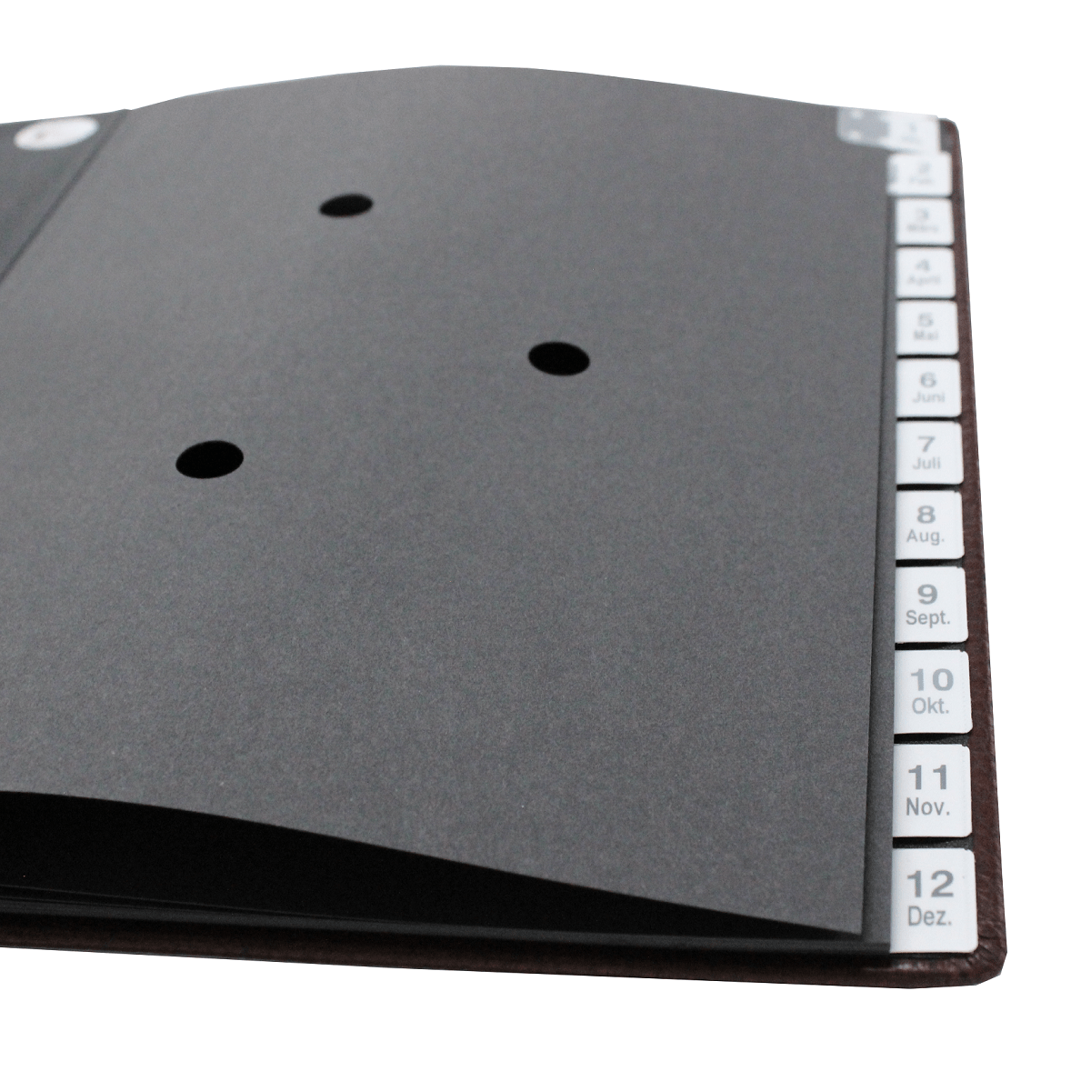 Pultordner aus Schrumpfleder Rustico Innen