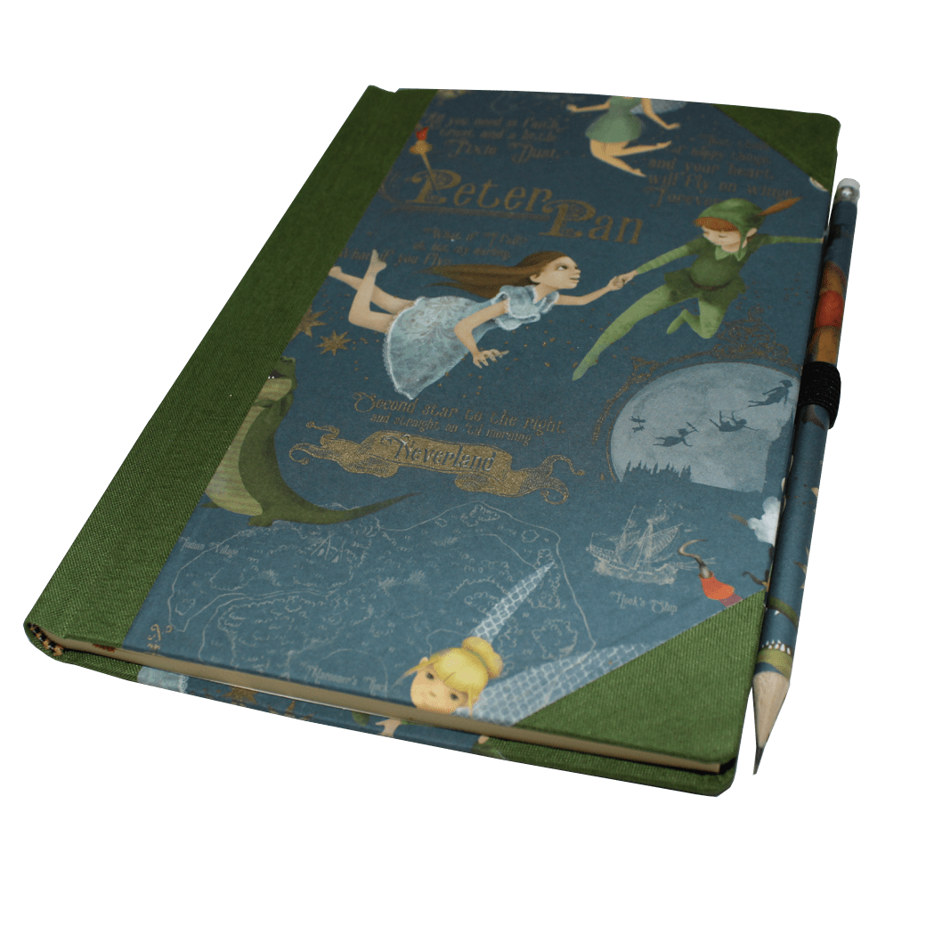 Notizbuch Peter Pan mit Buchbinderleinen