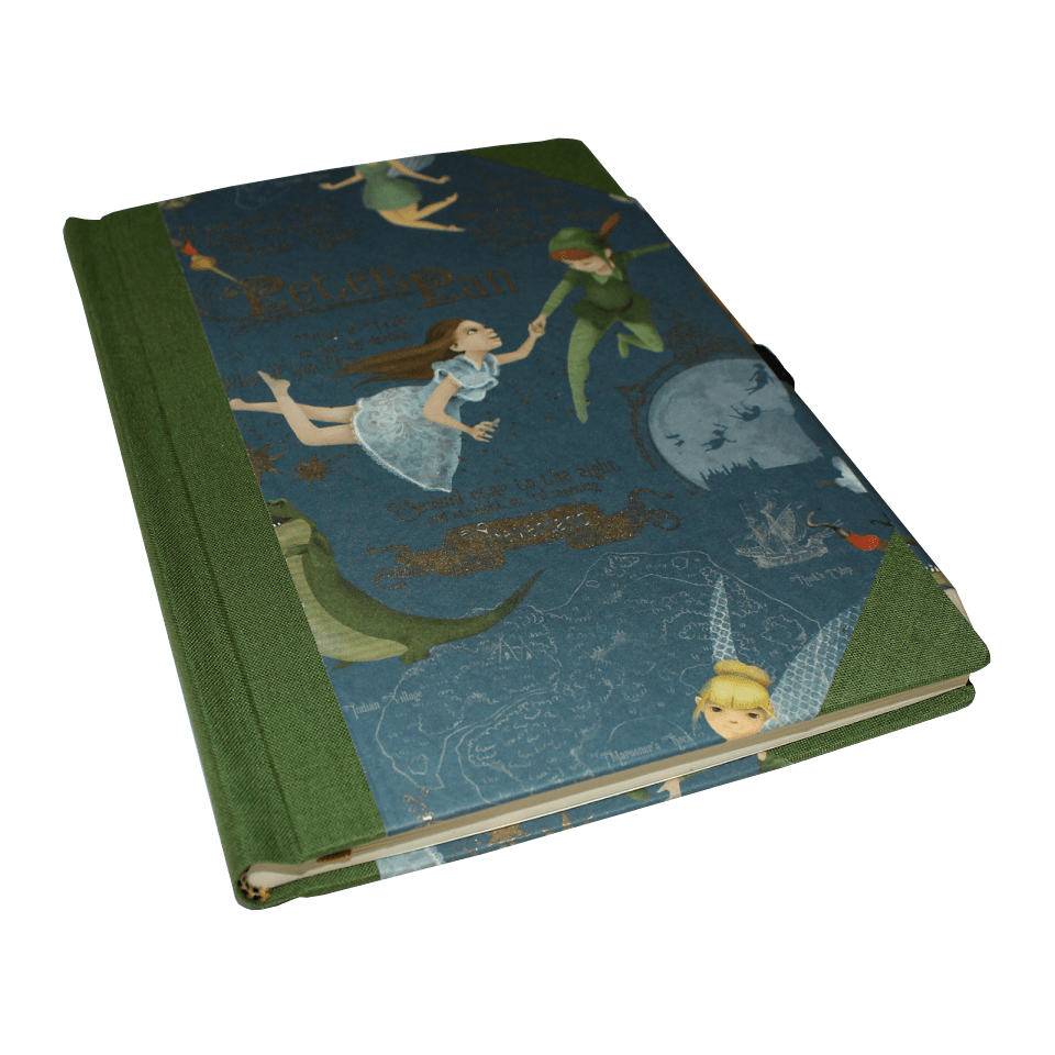Notizbuch Peter Pan mit Buchbinderleinen