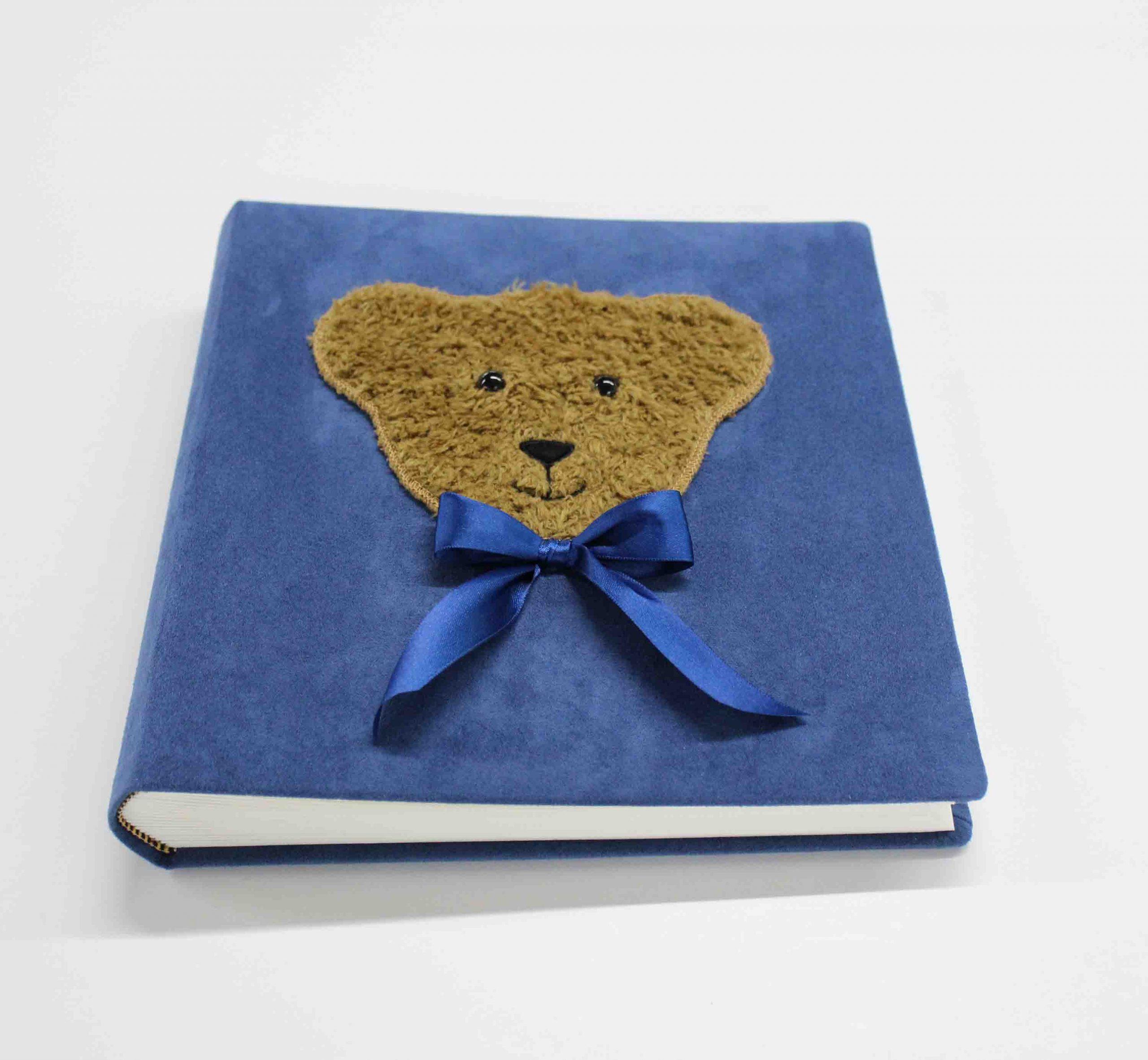 Kinderfotoalbum Teddy samtblau