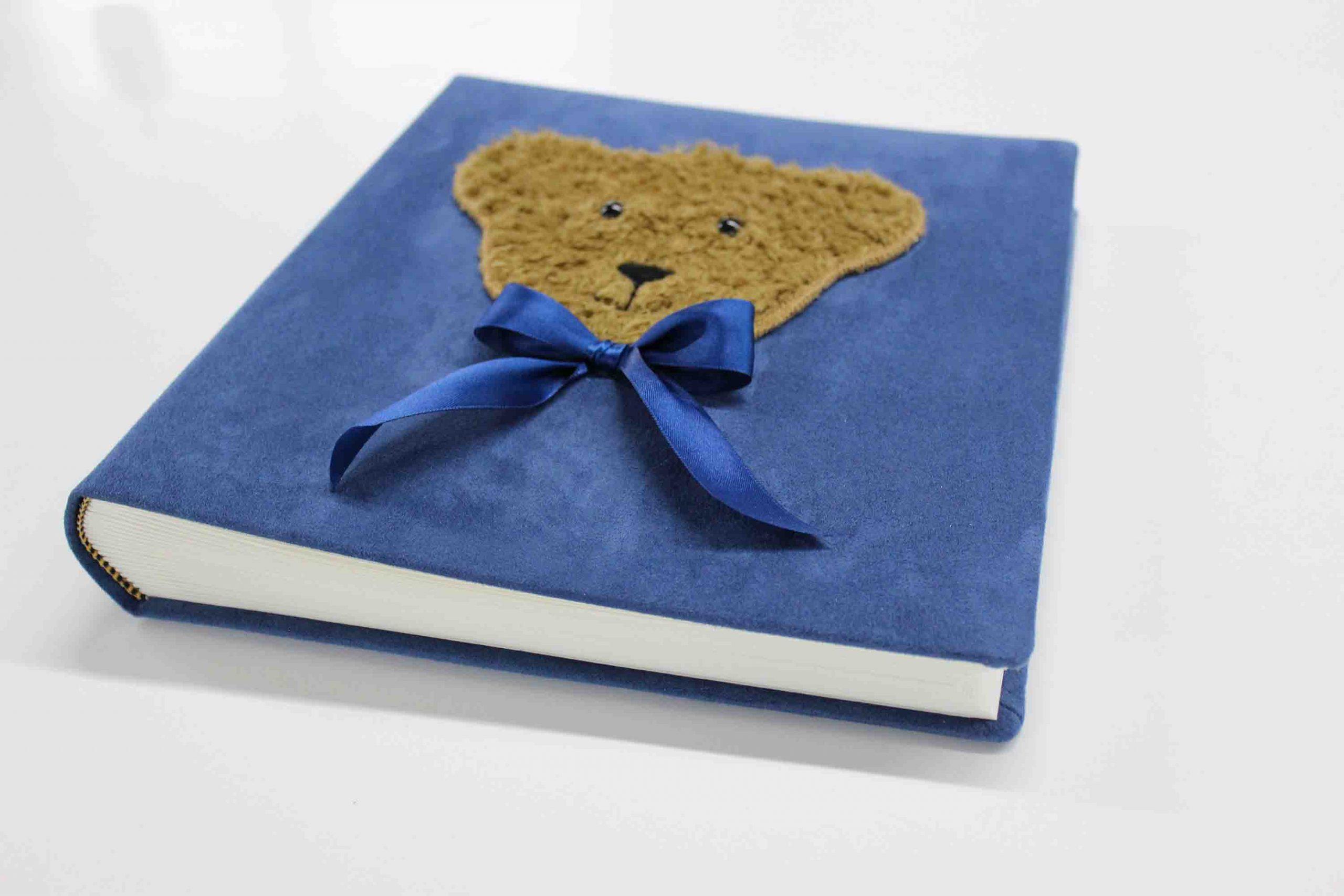 Kinderfotoalbum Teddy samtblau