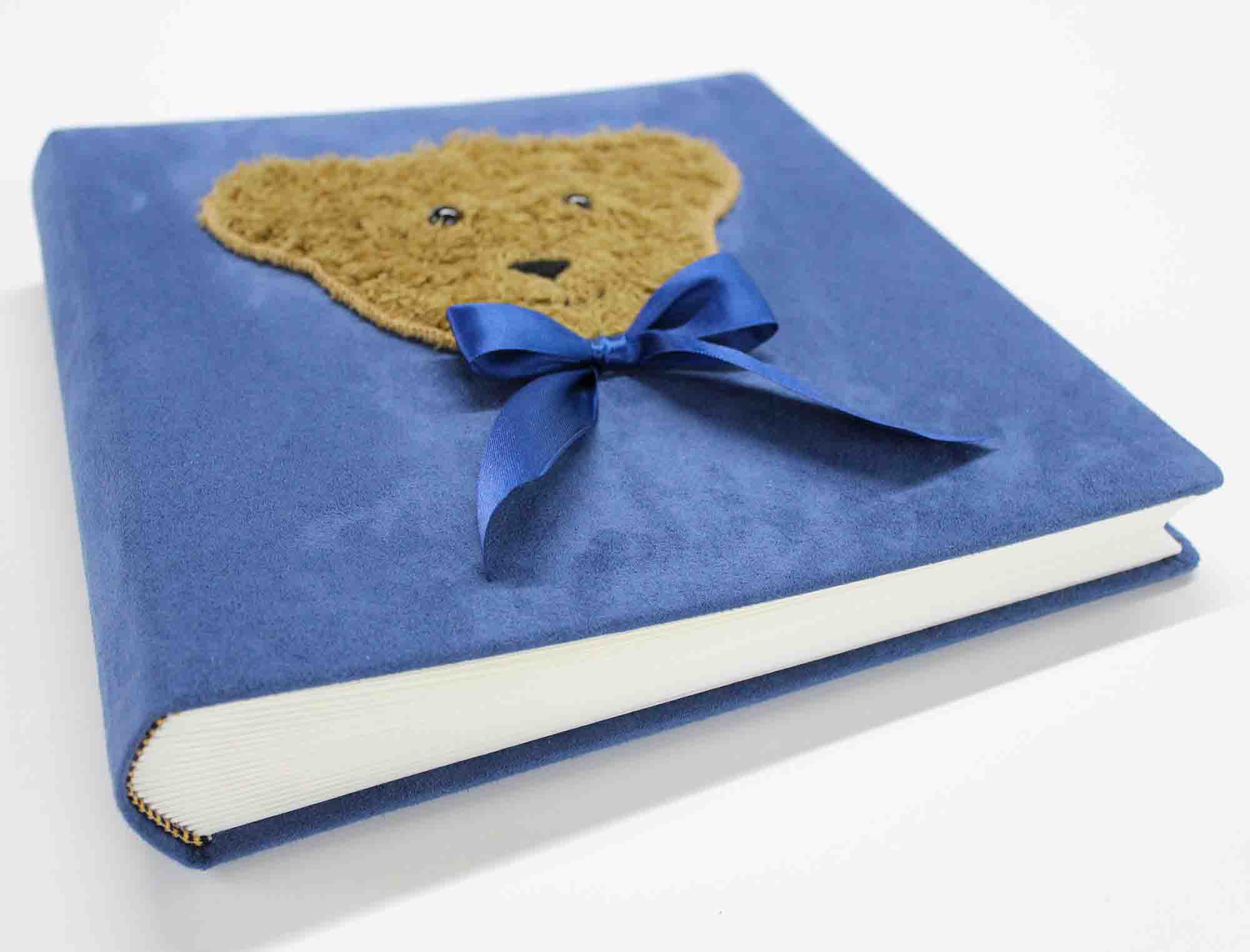 Kinderfotoalbum Teddy samtblau