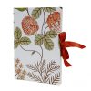 Gästebuch Ava mit Blumenmotiven und orangener Satinschleife