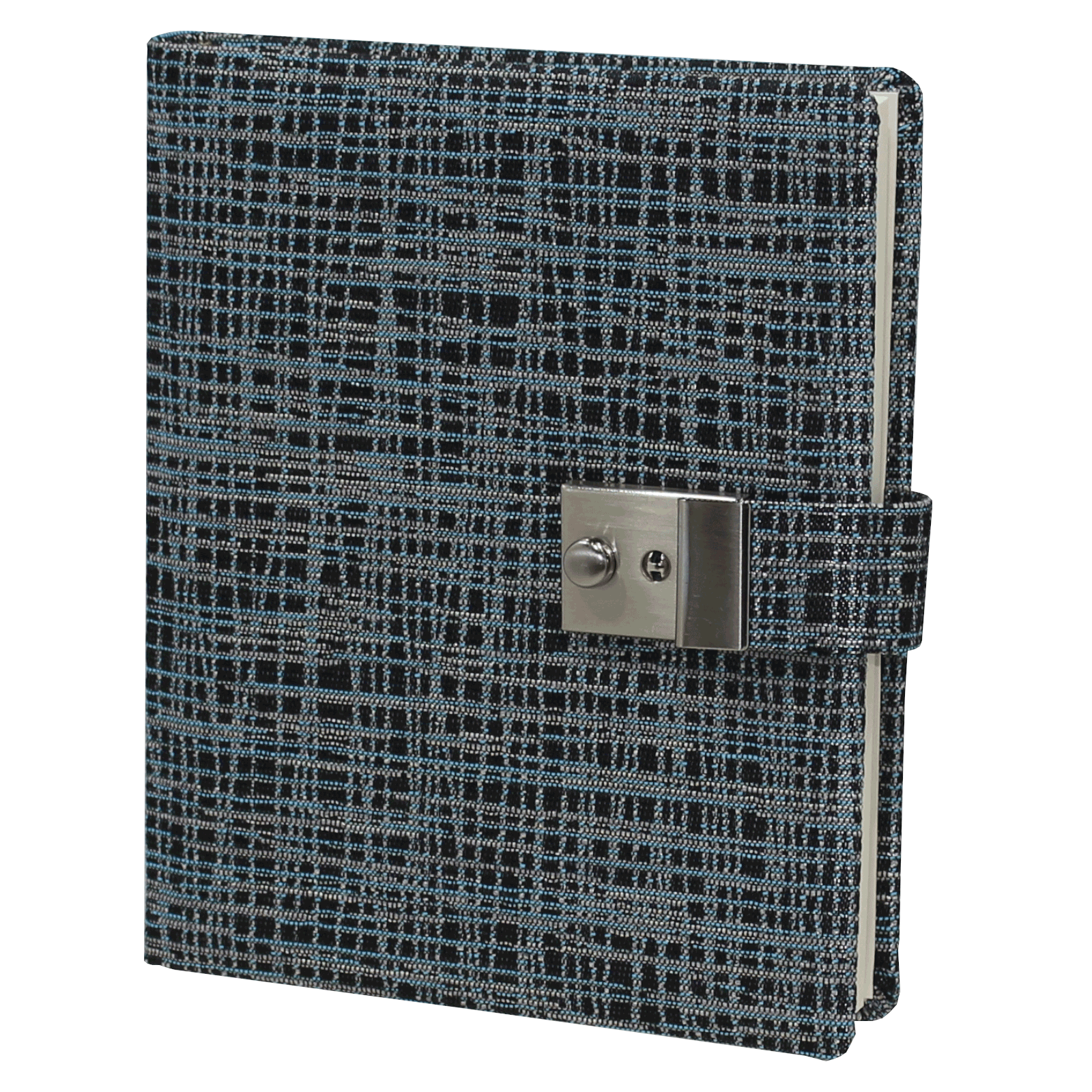Tagebuch mit Schloss Tessy in Blau-Silber