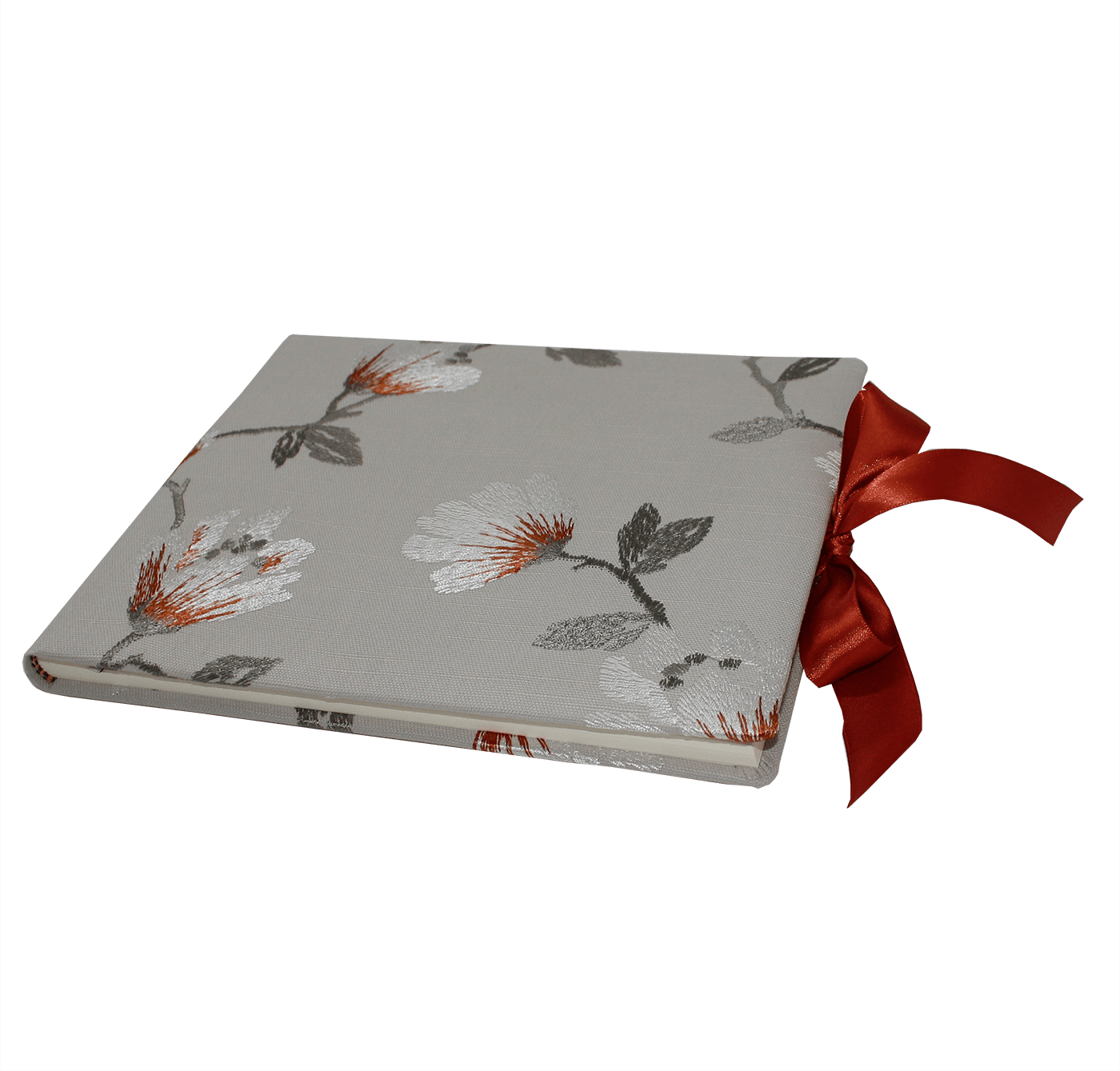 Gästebuch Hazel mit Satinschleife im Querformat