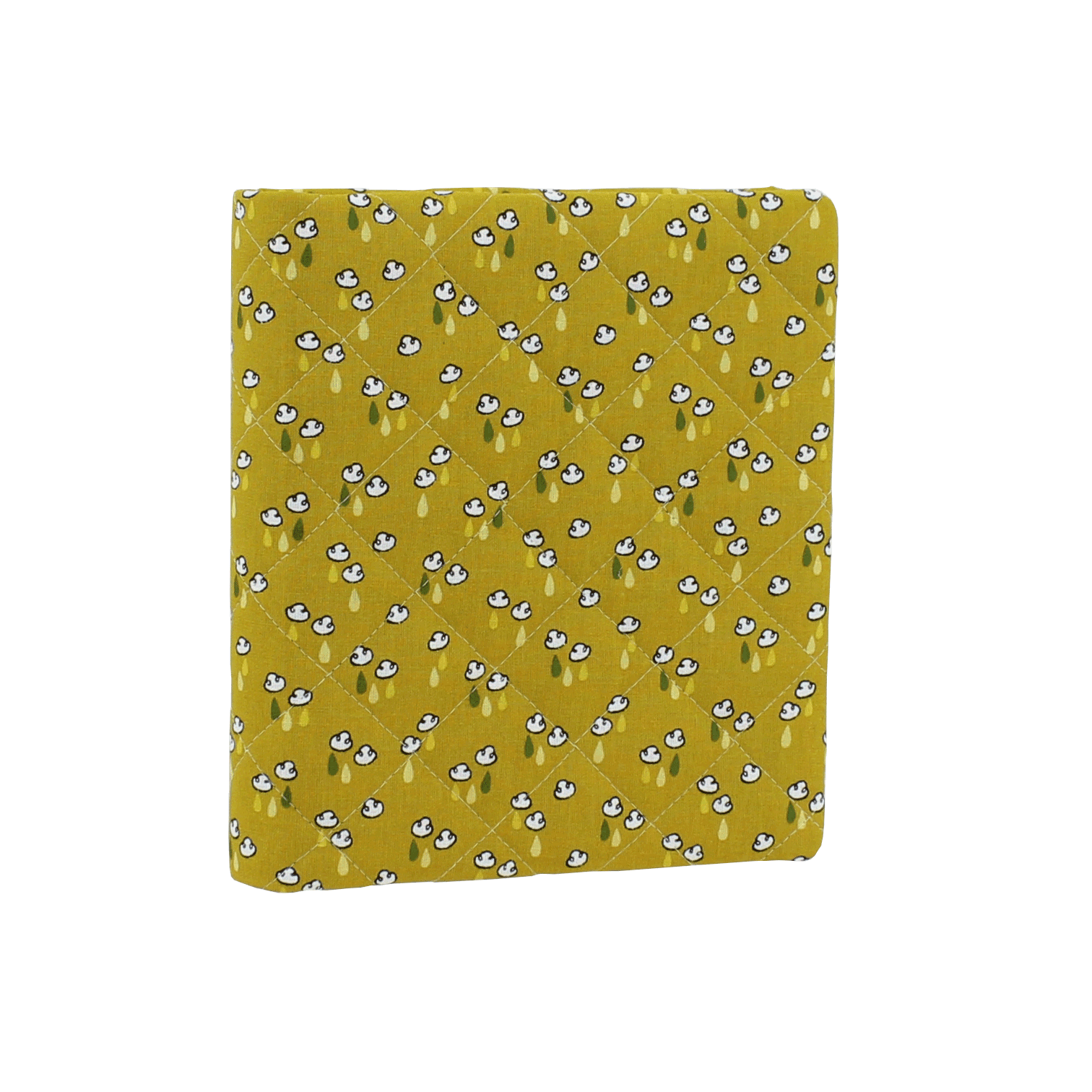 Mini-frontal Kinder-Fotoalbum Mousson Curry im gesteppten Baumwoll-Stoffeinband