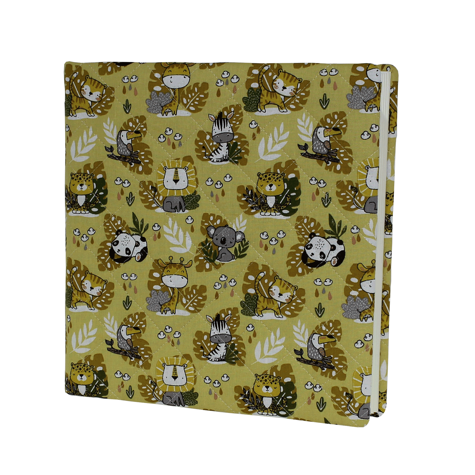 album Kinder-Fotoalbum Savanna Curry im gesteppten Baumwoll-Stoffeinband