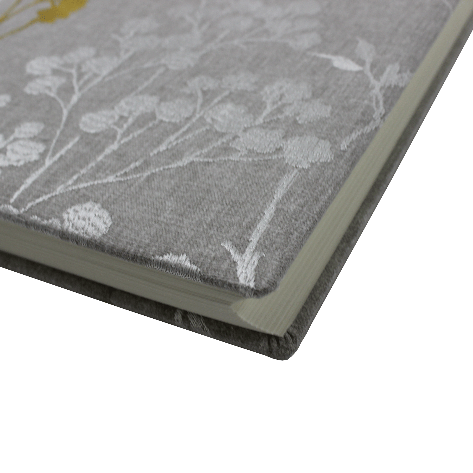 Fotoalbum Zoe im Baumwoll-Leinen-Einband mit Blumenstickereien