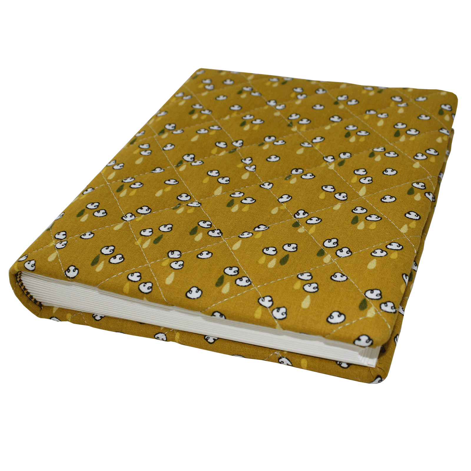 liegend Kinder-Fotoalbum Mousson Curry im gesteppten Baumwoll-Stoffeinband