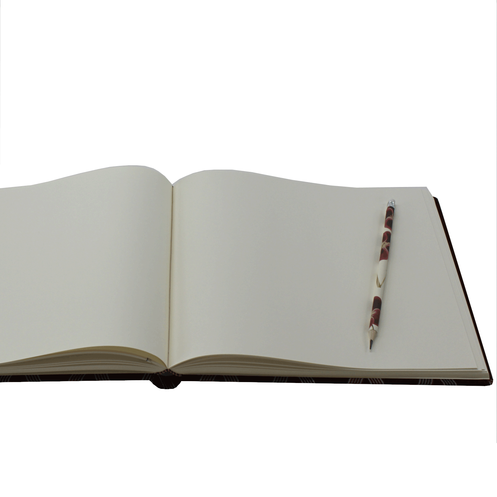 offen Gästebuch Villa im Seide-Baumwolleinband