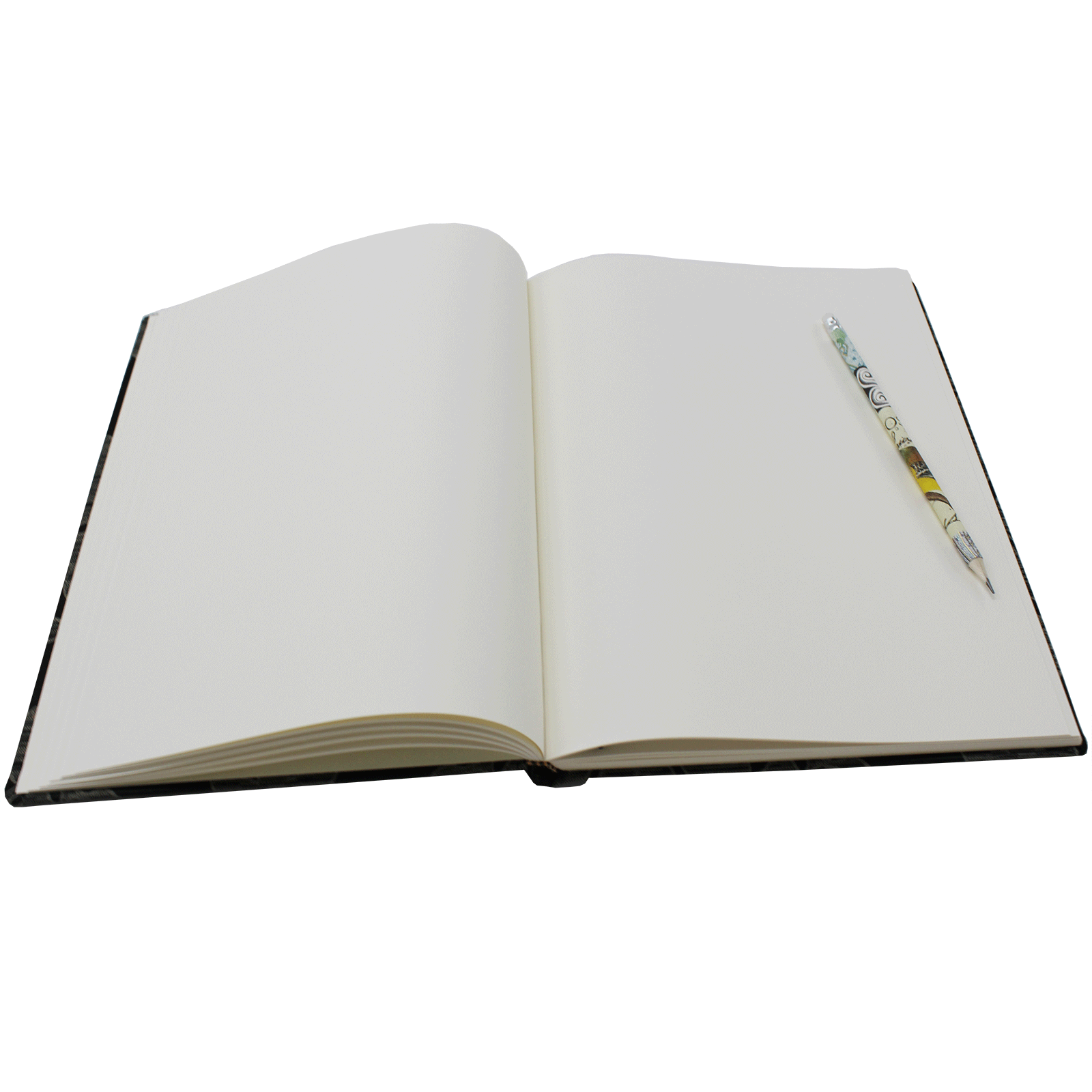 offen Gästebuch Capriccio mit Baumwolleinband im Hochformat