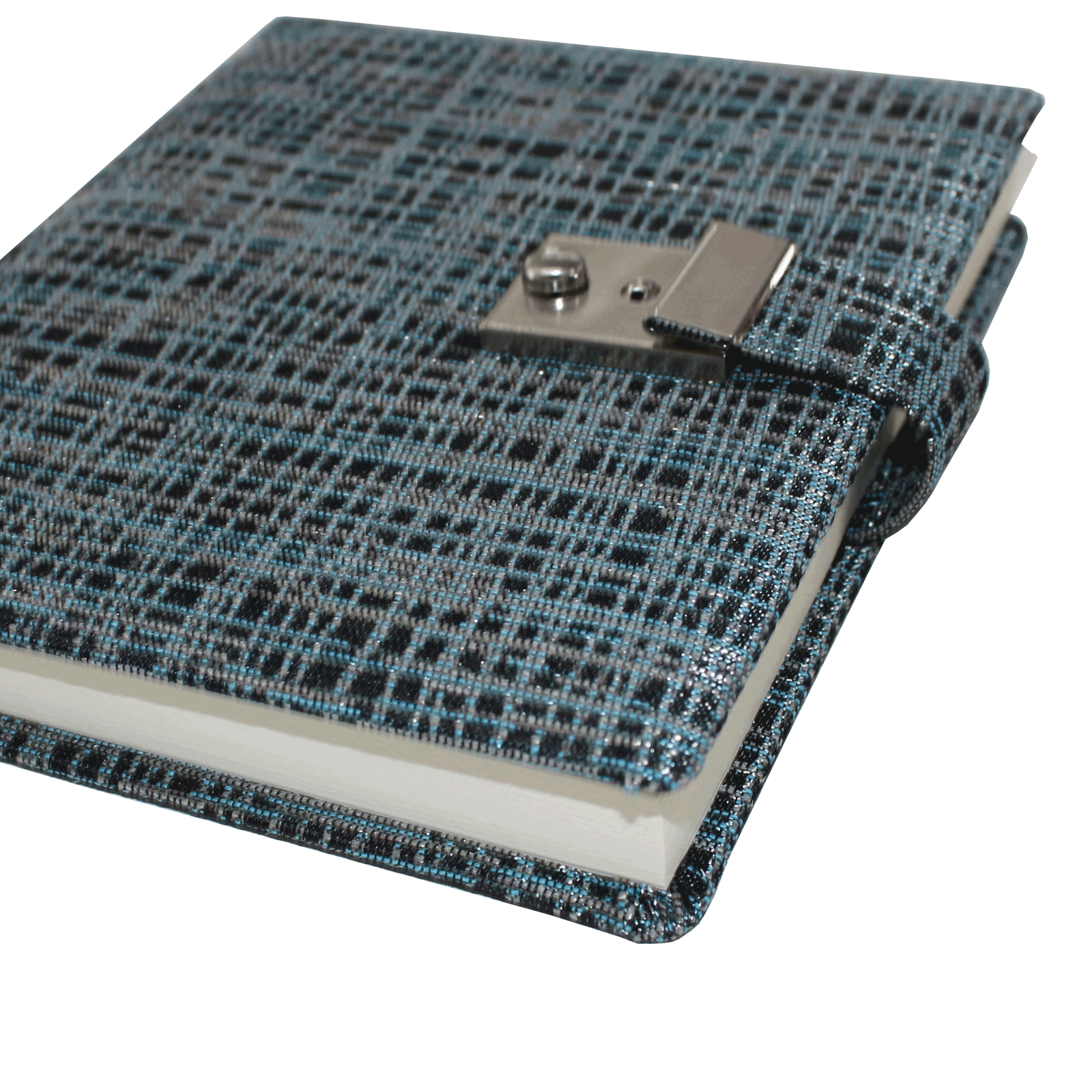 Tagebuch mit Schloss Tessy in Blau-Silber