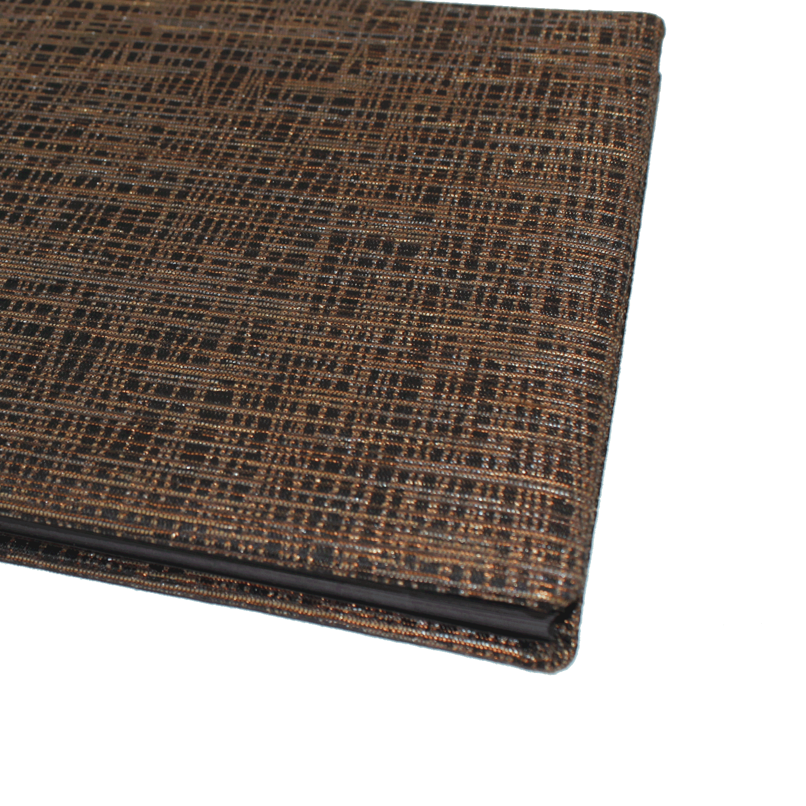 Foto-Gästebuch Tessy im Stoffeinband in Schwarz-Gold