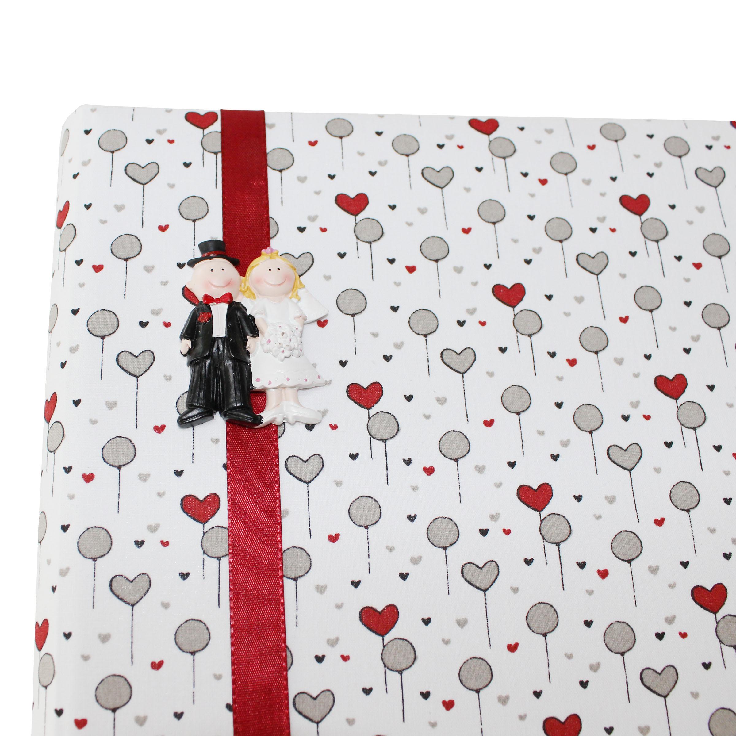 Details Fotoalbum Balloon Hearts im Baumwoll-Stoffeinband