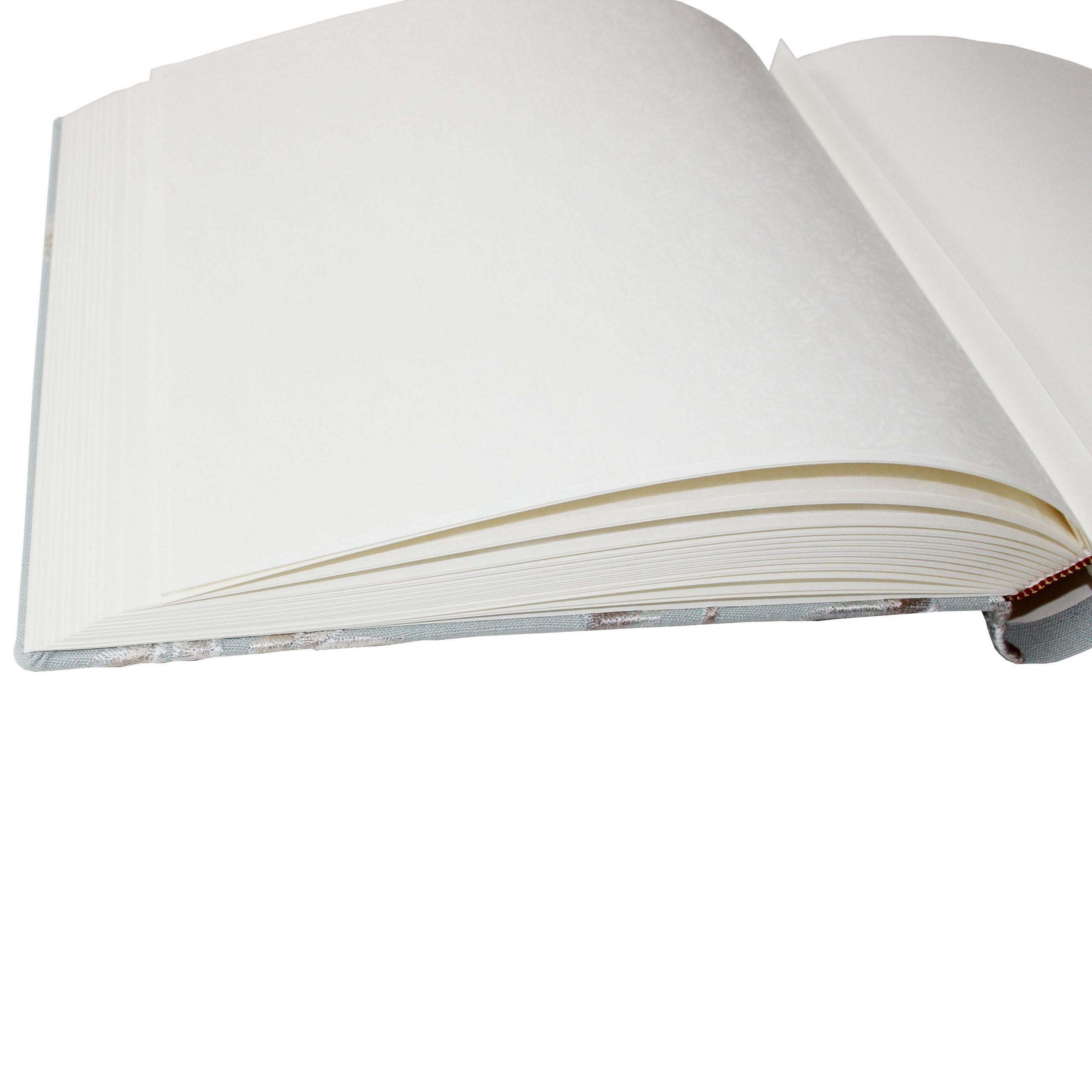 Steg Fotoalbum Vaiana Aquamarin mit blumigen Stickereien