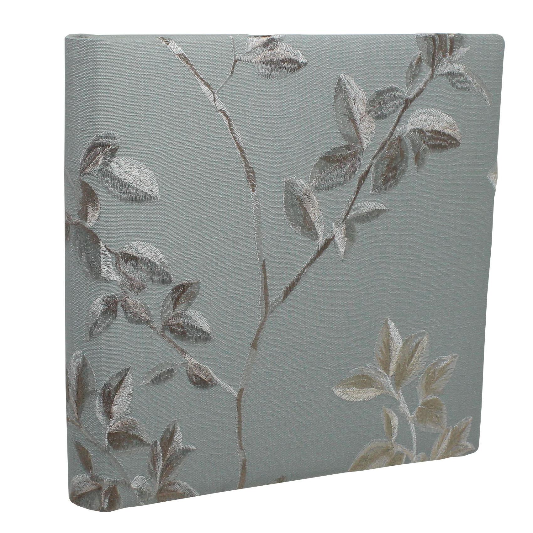 Fotoalbum Vaiana Aquamarin mit blumigen Stickereien