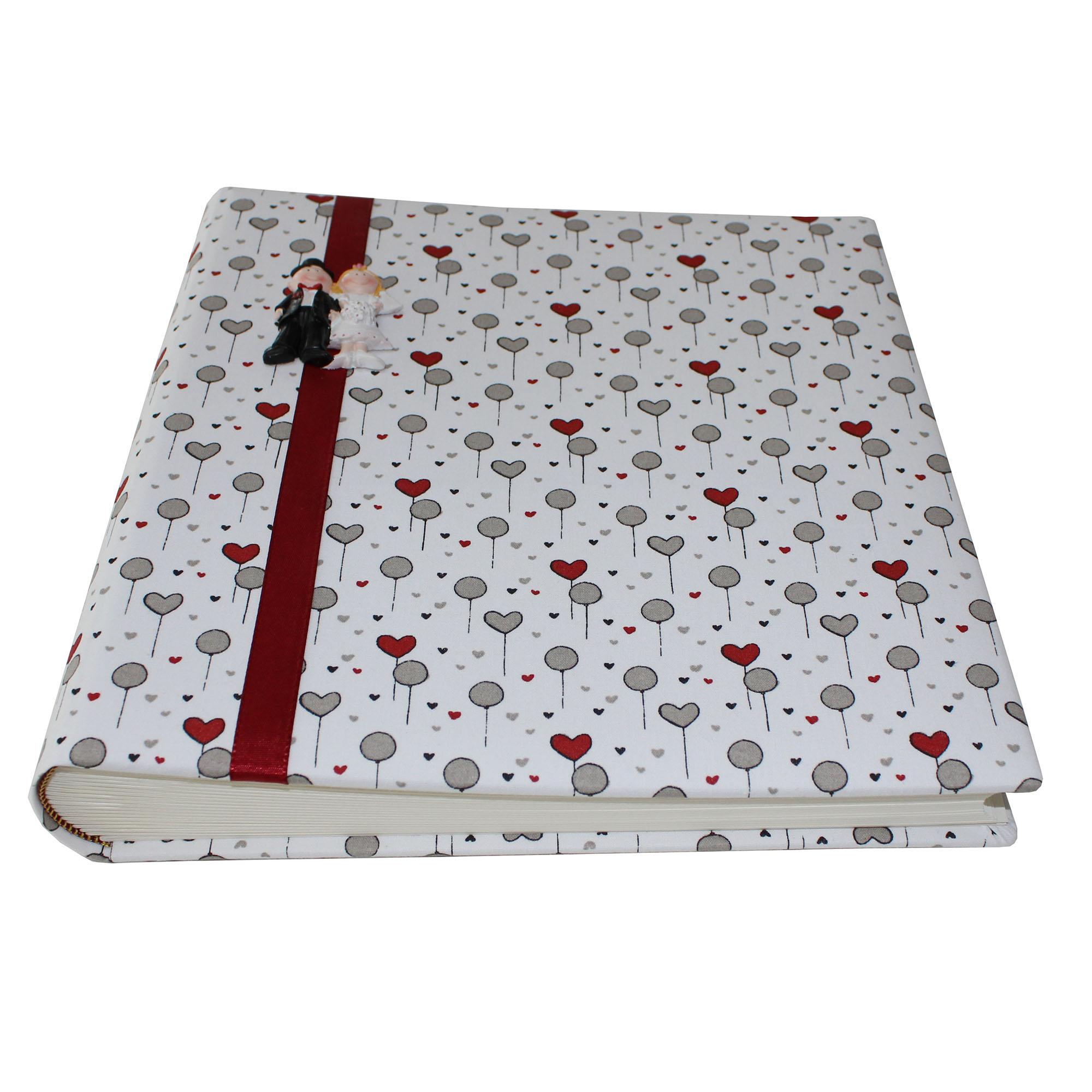 Titel Fotoalbum Balloon Hearts im Baumwoll-Stoffeinband