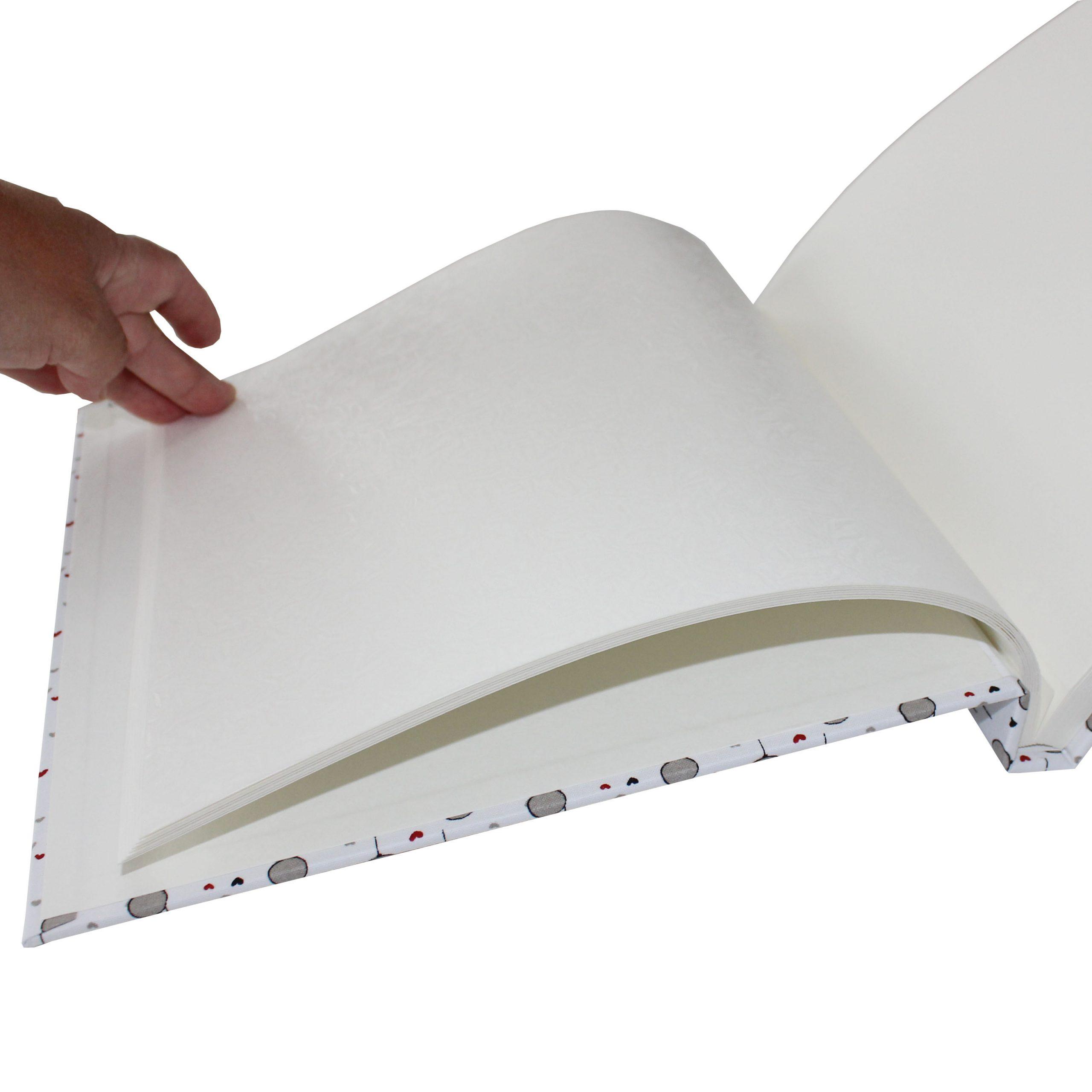 Fotokordelalbum Balloon Hearts im Baumwoll-Stoffeinband