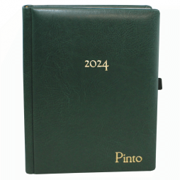 Taschenkalender 2024 DIN A5 mit goldener Namensprägung