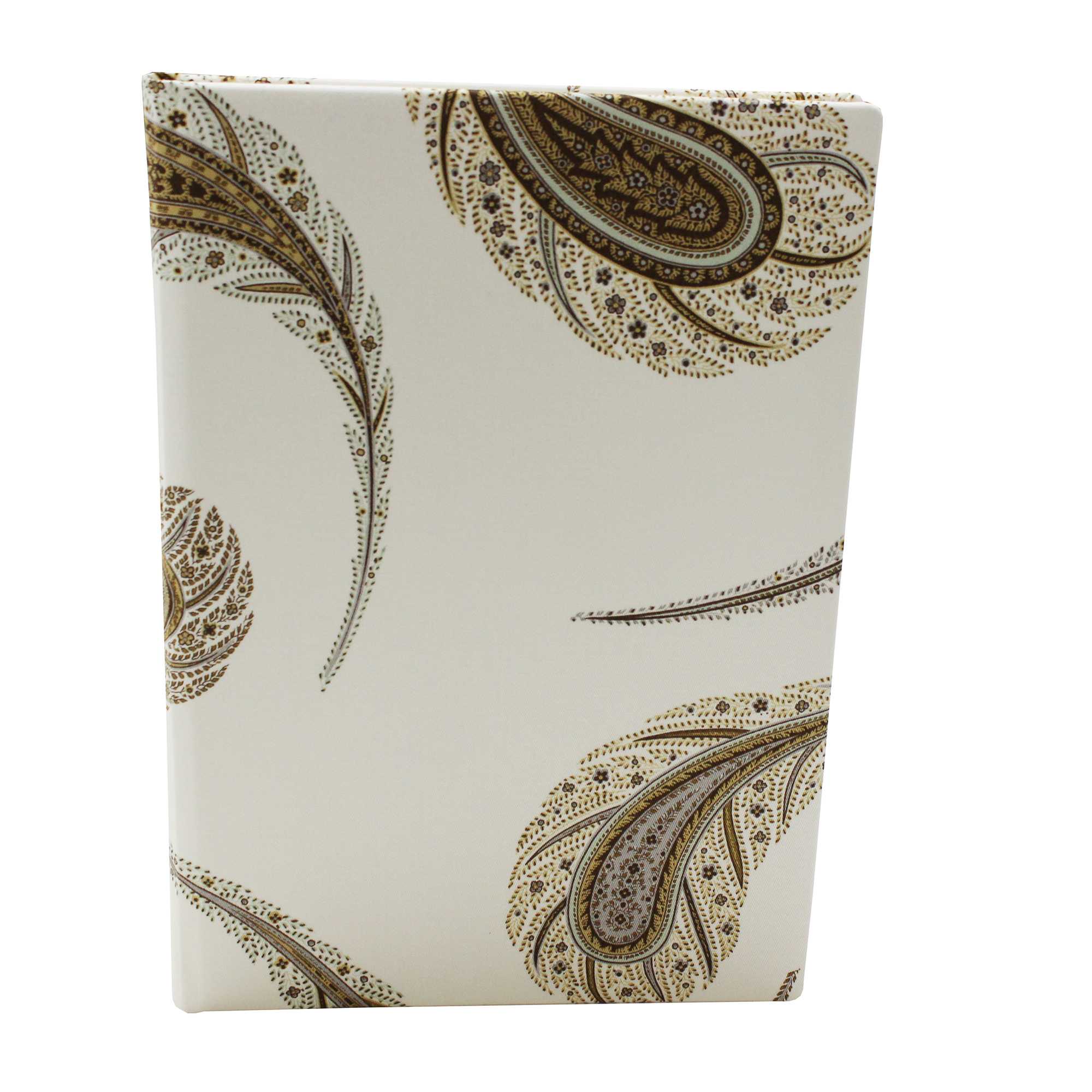 Gästebuch Klara mit gewebten Pfauenfedern