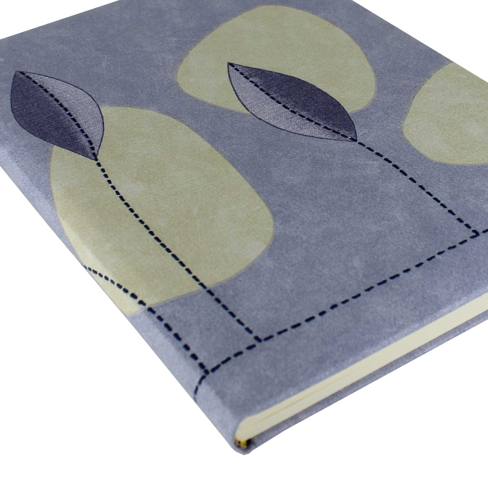 Ruecken Gästebuch Petal mit stilisierten Blättern