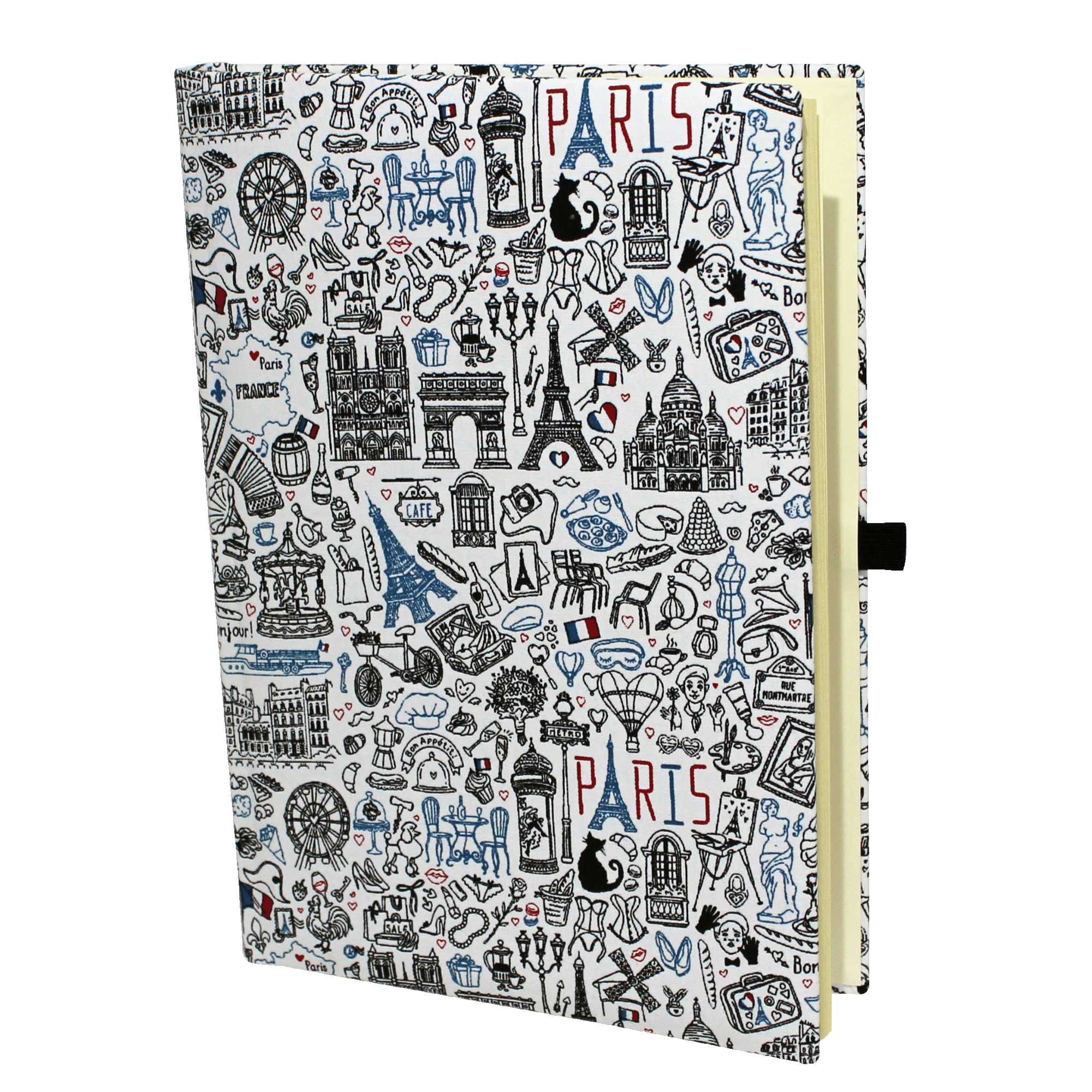 Notizbuch Paris im Baumwoll-Softcover DIN A4