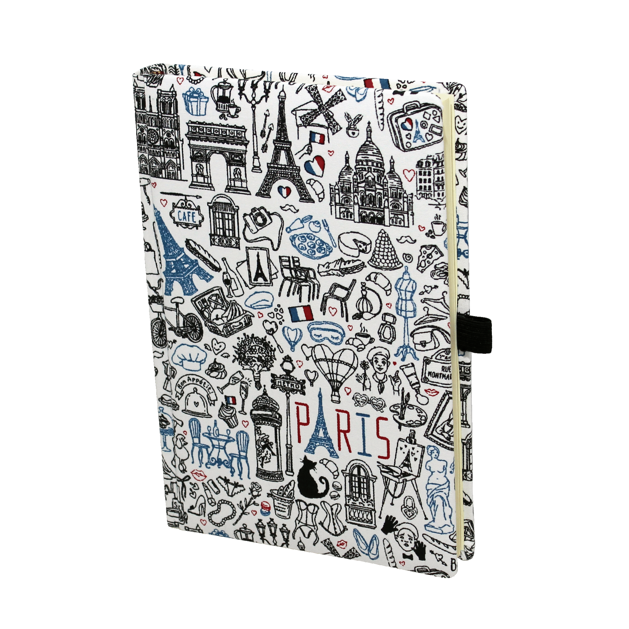 Notizbuch Paris im Baumwoll-Softcover DIN A5