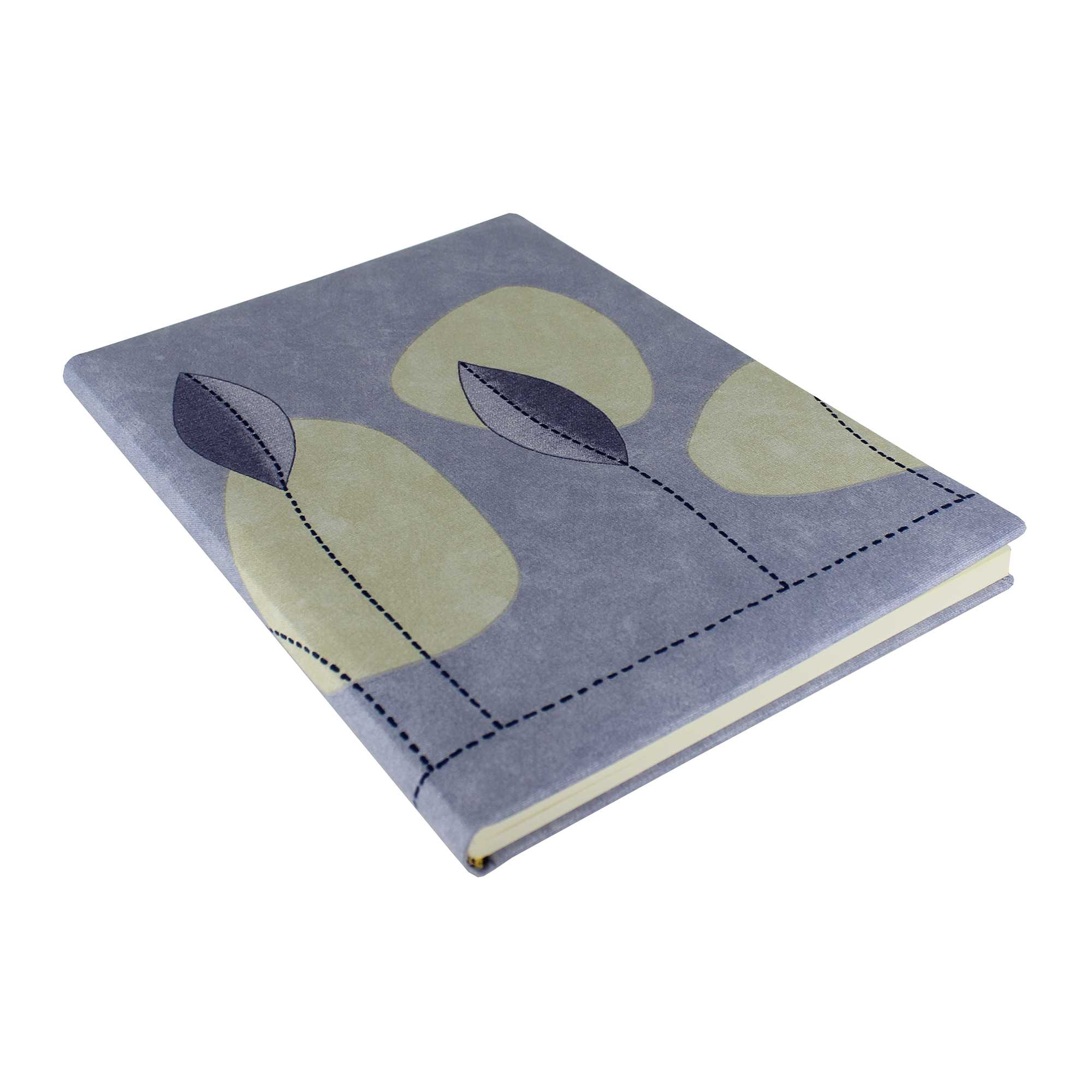 liegend-2 Gästebuch Petal mit stilisierten Blättern