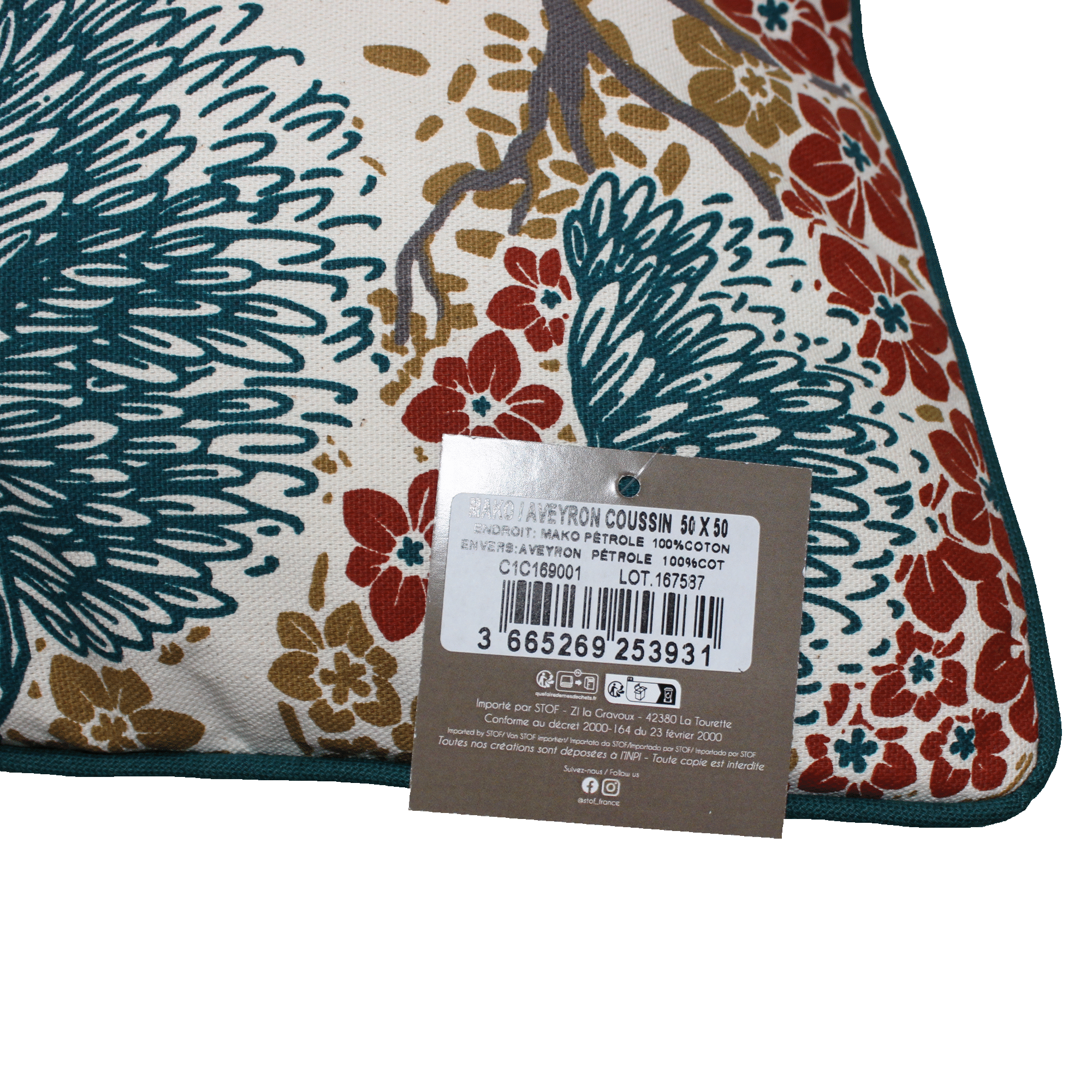 Sofakissen Mako mit waschbarem Baumwoll-Bezug