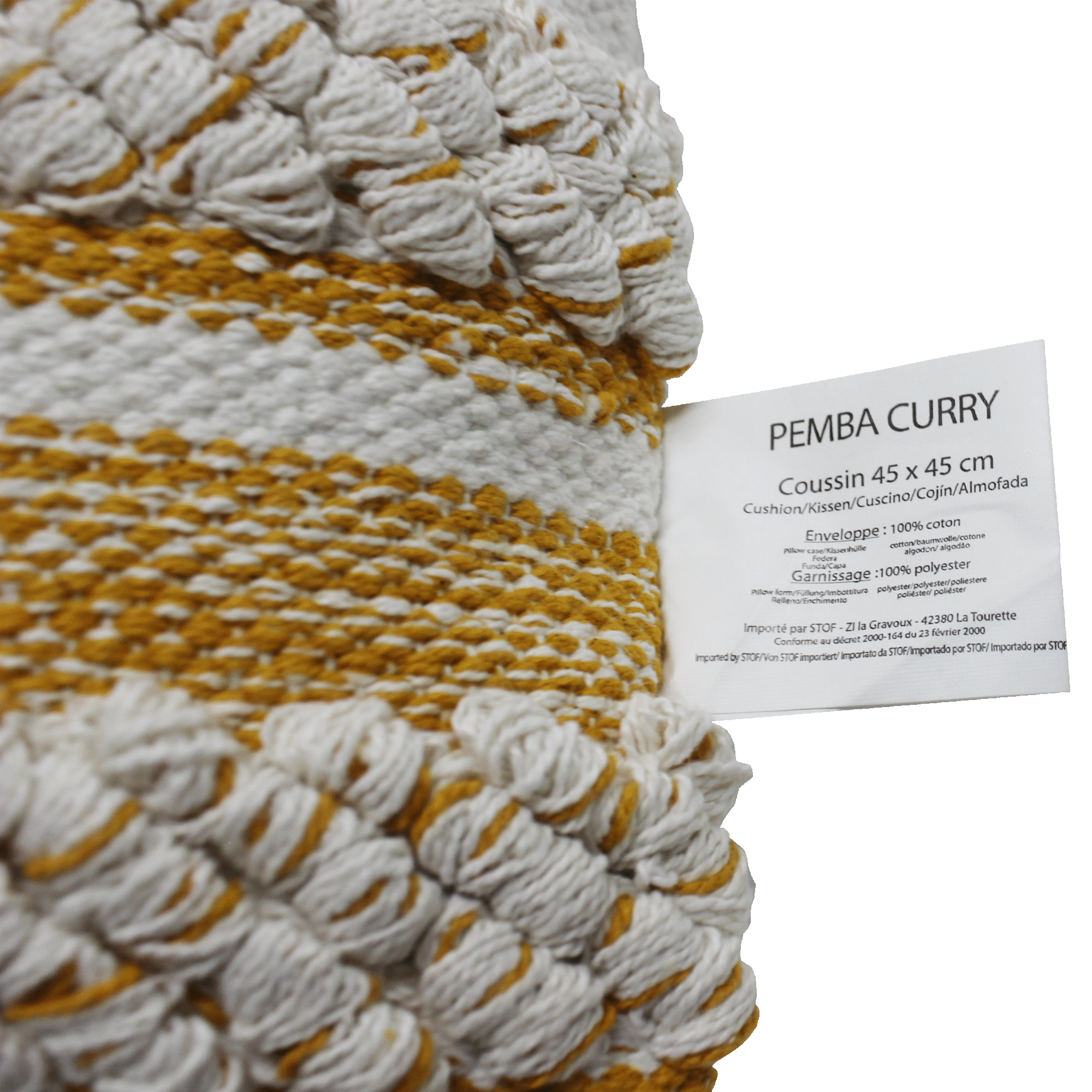 Dekokissen Pemba mit gesticktem Baumwoll-Bezug