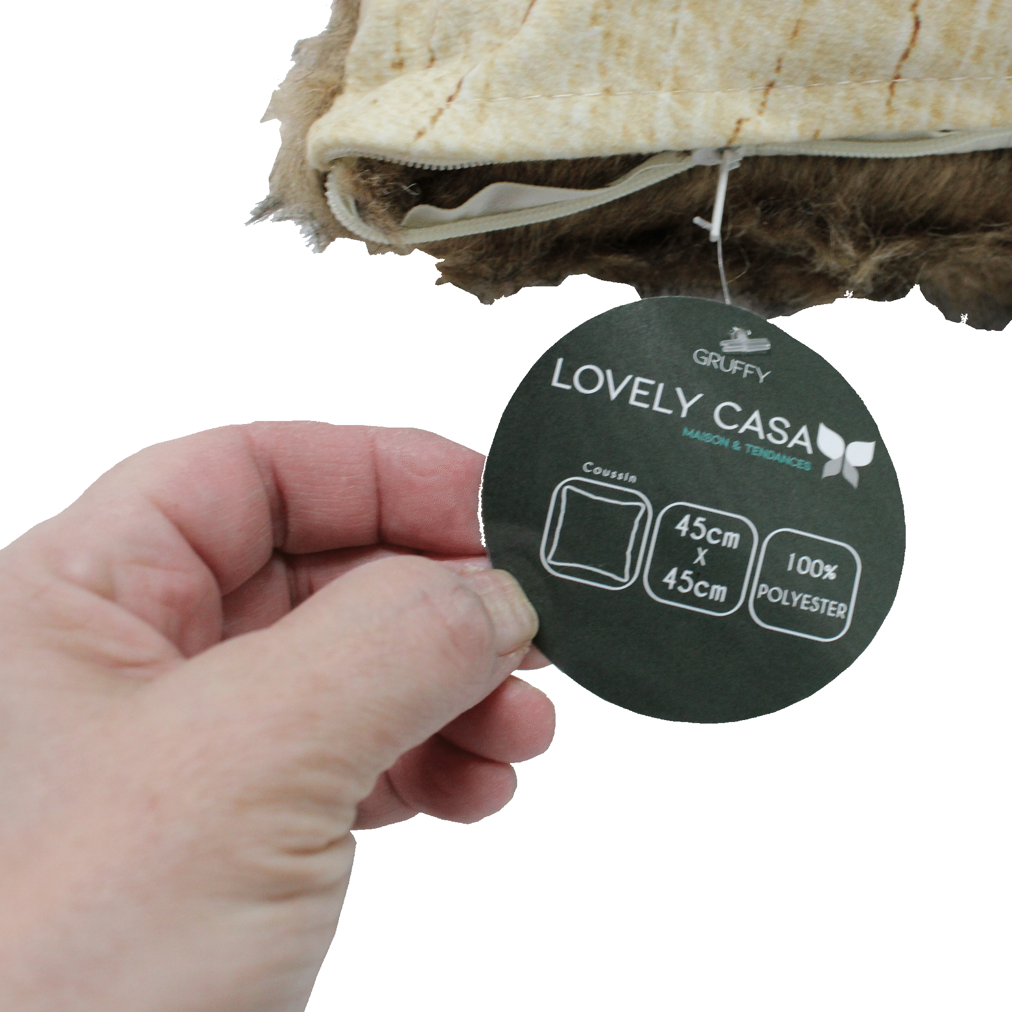 Dekokissen Gruffy mit Tierkopf-Motiven