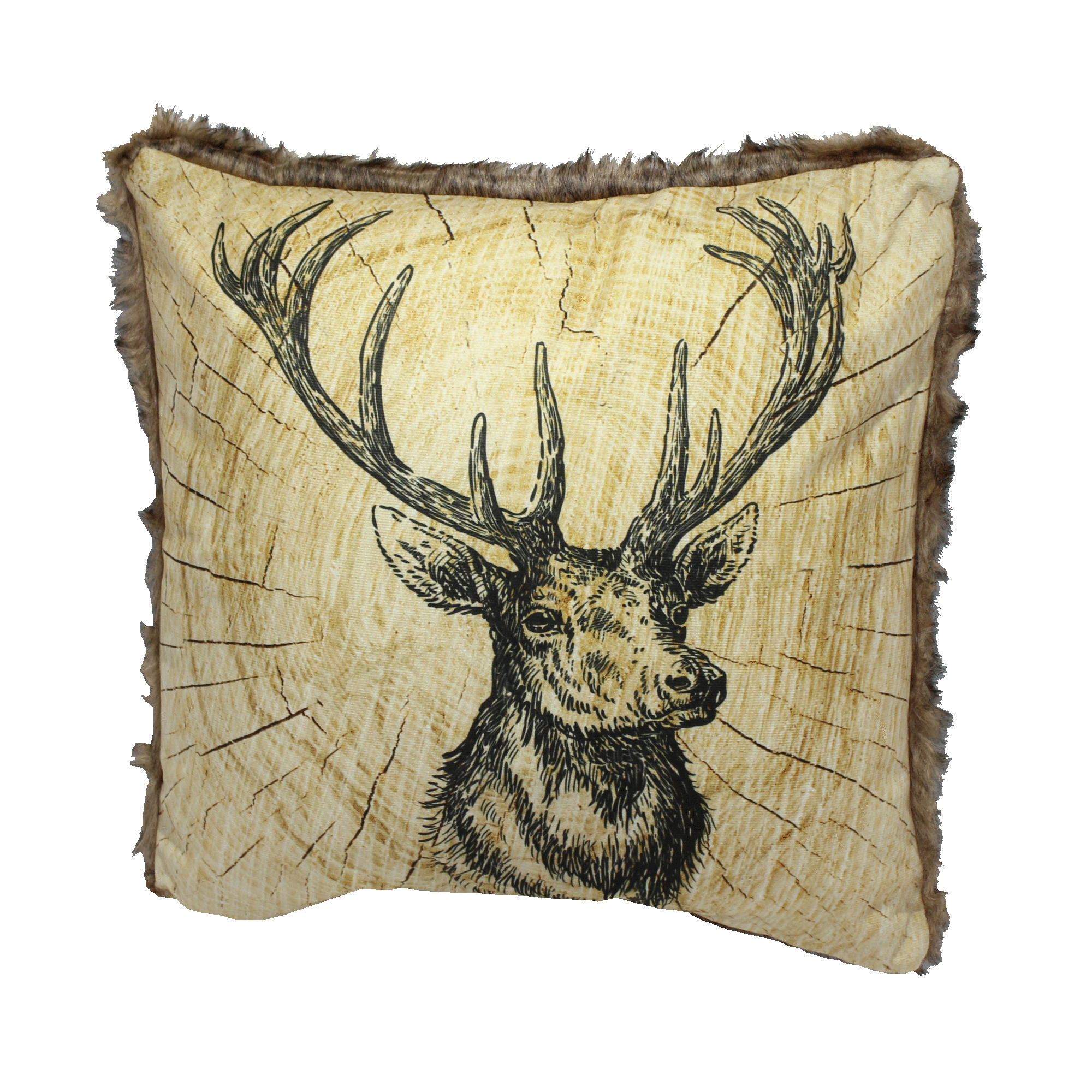 Dekokissen Gruffy mit Tierkopf-Motiven