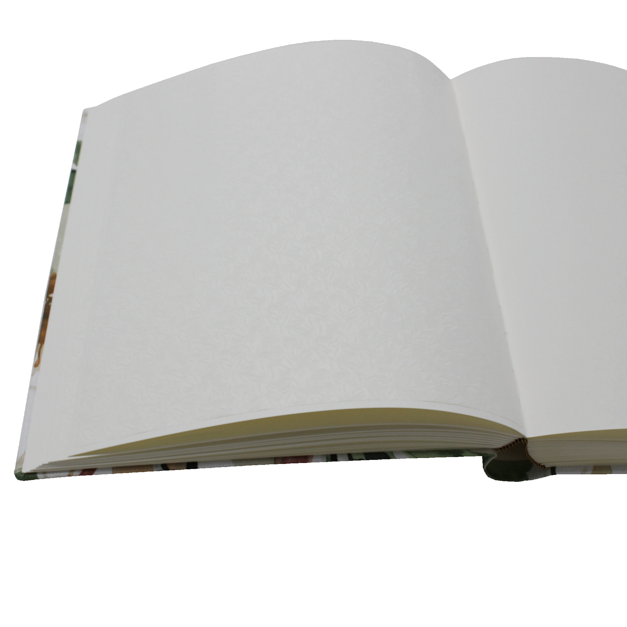 offen Fotoalbum XL Linn im Leinen-Einband mit Druckmotiven