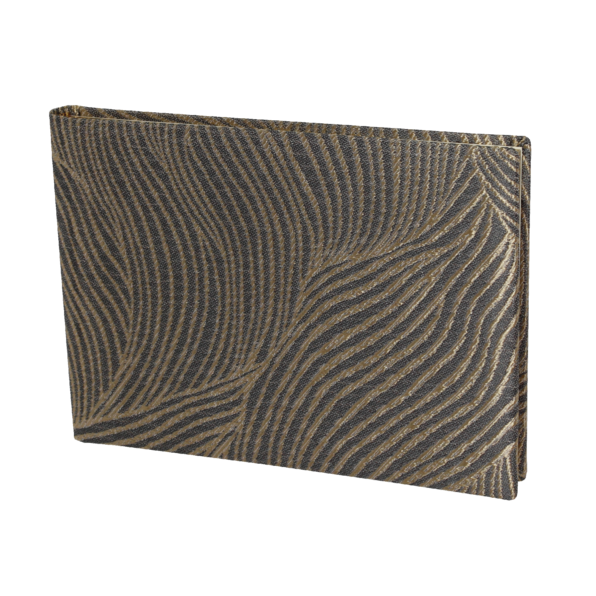 stehend Gästebuch Riccie mit Goldrand im Querformat