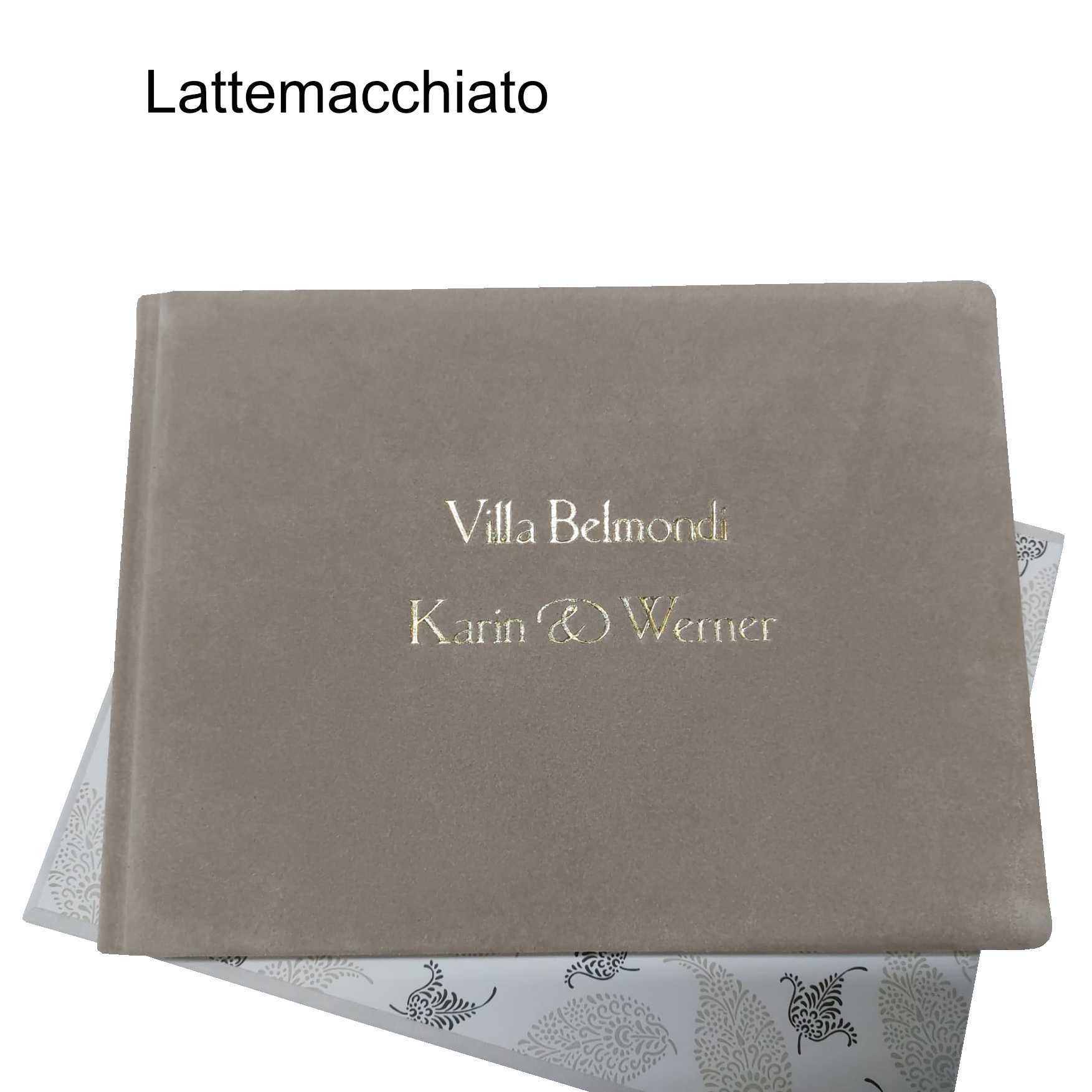 Praegung-Latte Foto-Gästebuch Vesuv in drei Farben mit individueller Prägung