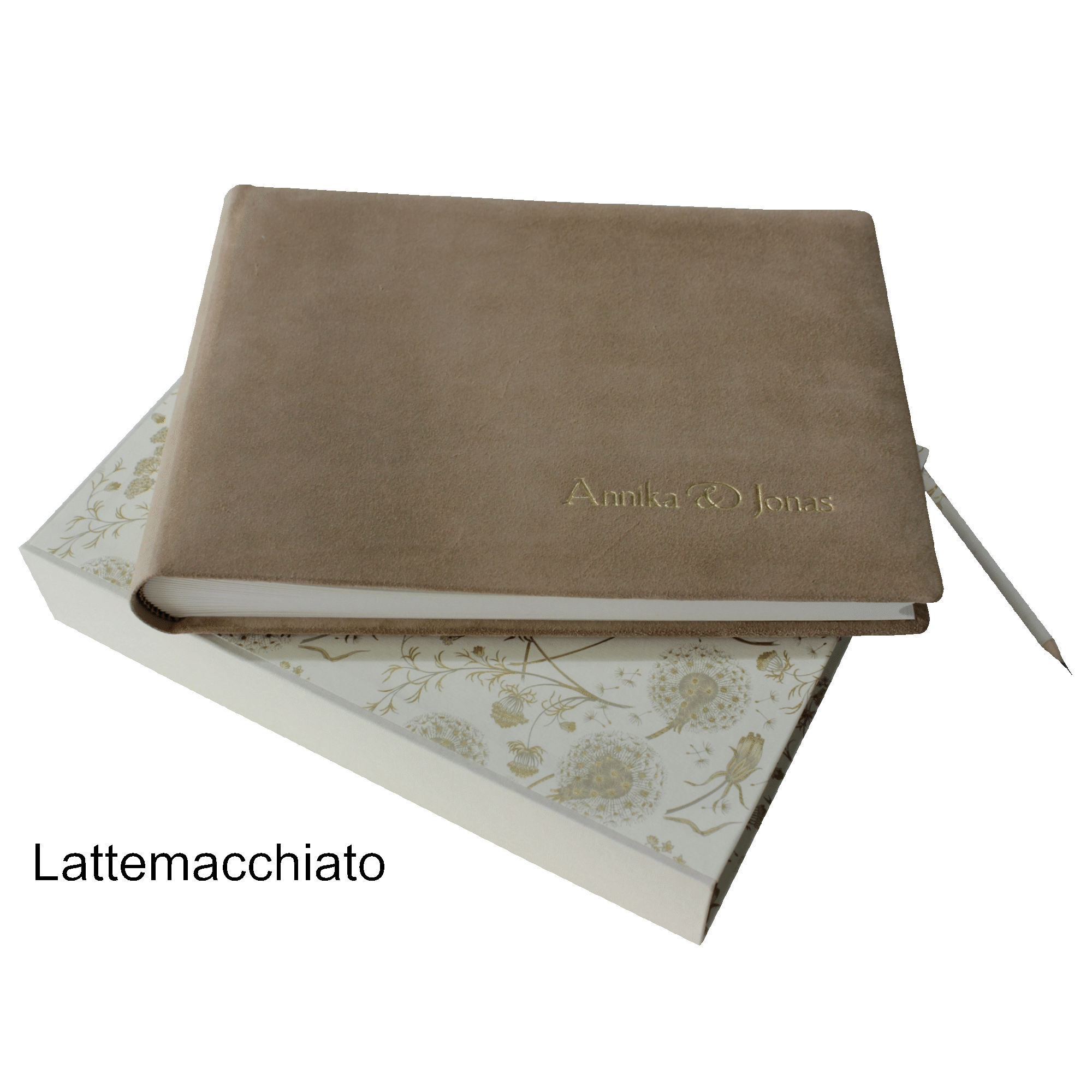 Titel-Latte1 Foto-Gästebuch Vesuv in drei Farben mit individueller Prägung