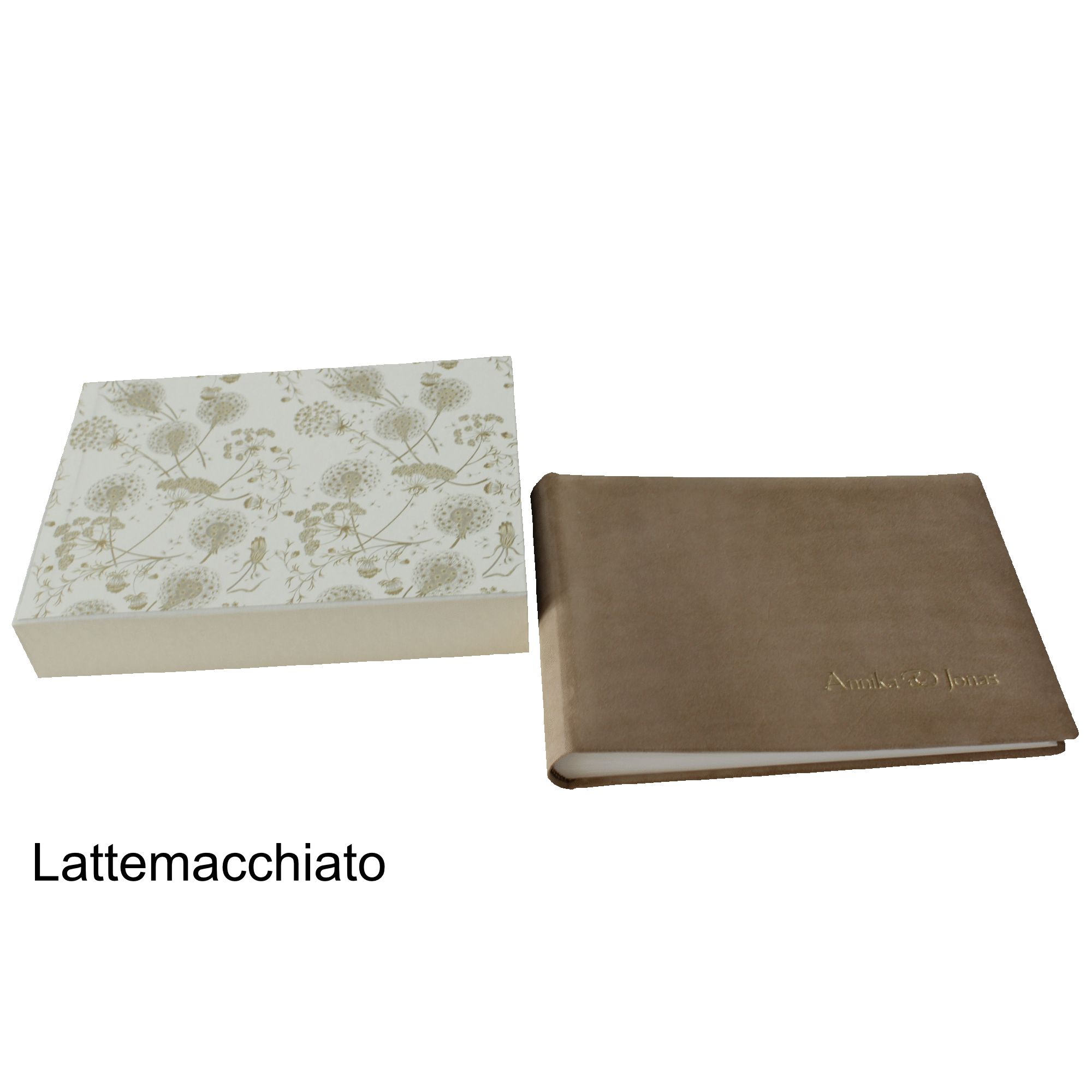 mit-Schuber-Latte Foto-Gästebuch Vesuv in drei Farben mit individueller Prägung