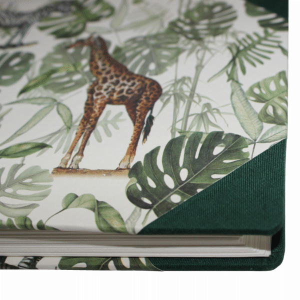 Mini-Fotoalbum Afrika in grünem Buchbinderleinen