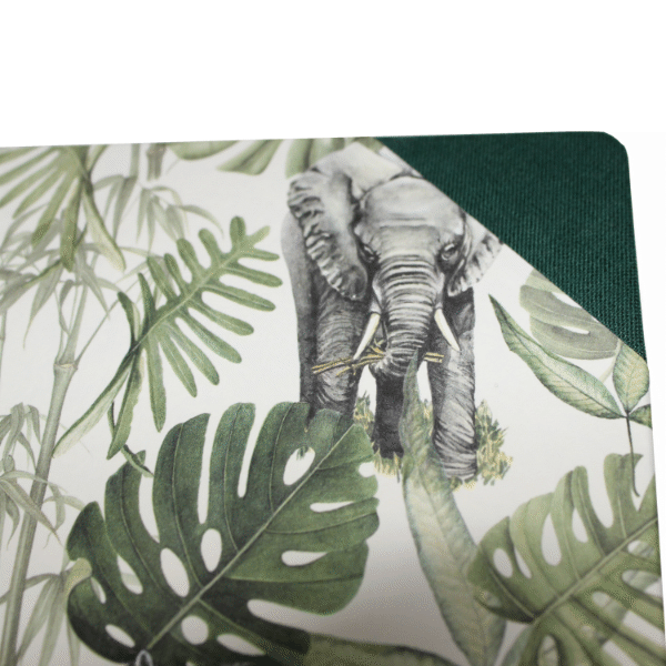 Gästebuch Afrika mit grünem Buchbinderleinen im Querformat