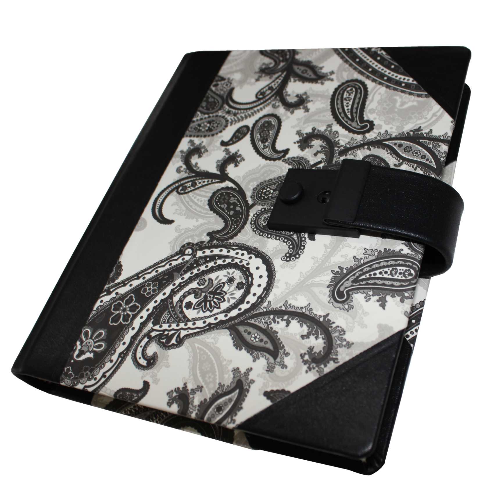Tagebuch Black Paisley mit Schloss