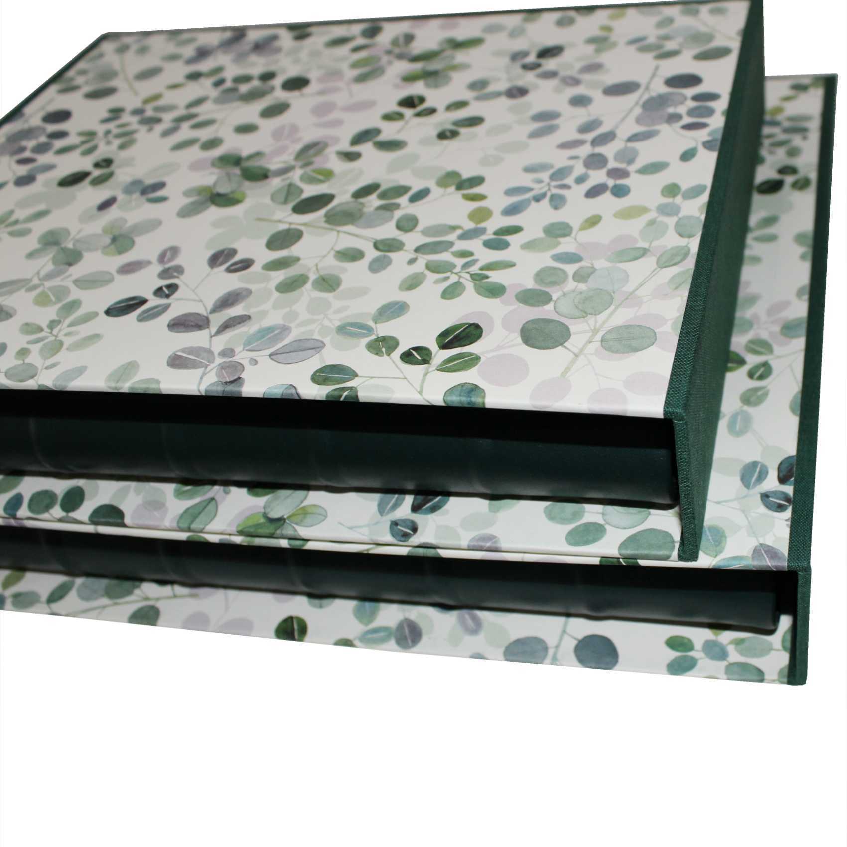 Gästebücher-Set Eukalyptus im Designer-Schutzschuber