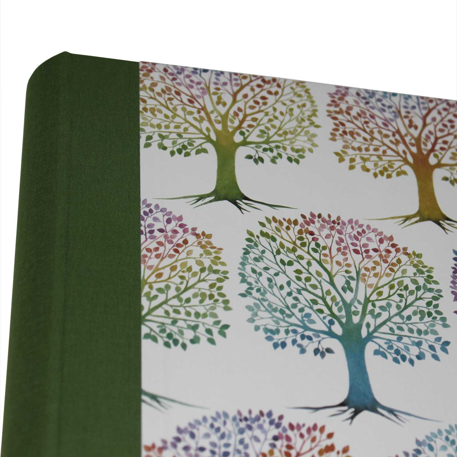 Fotoalbum Lebensbaum in grünem Buchbinderleinen