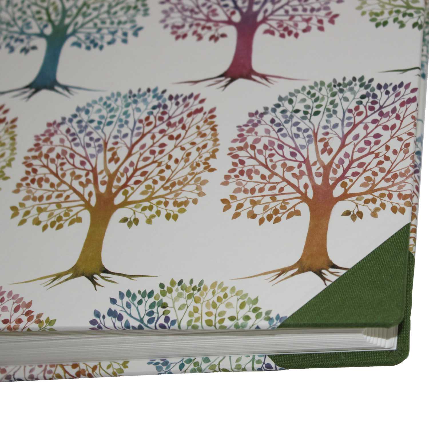 Fotoalbum Lebensbaum in grünem Buchbinderleinen