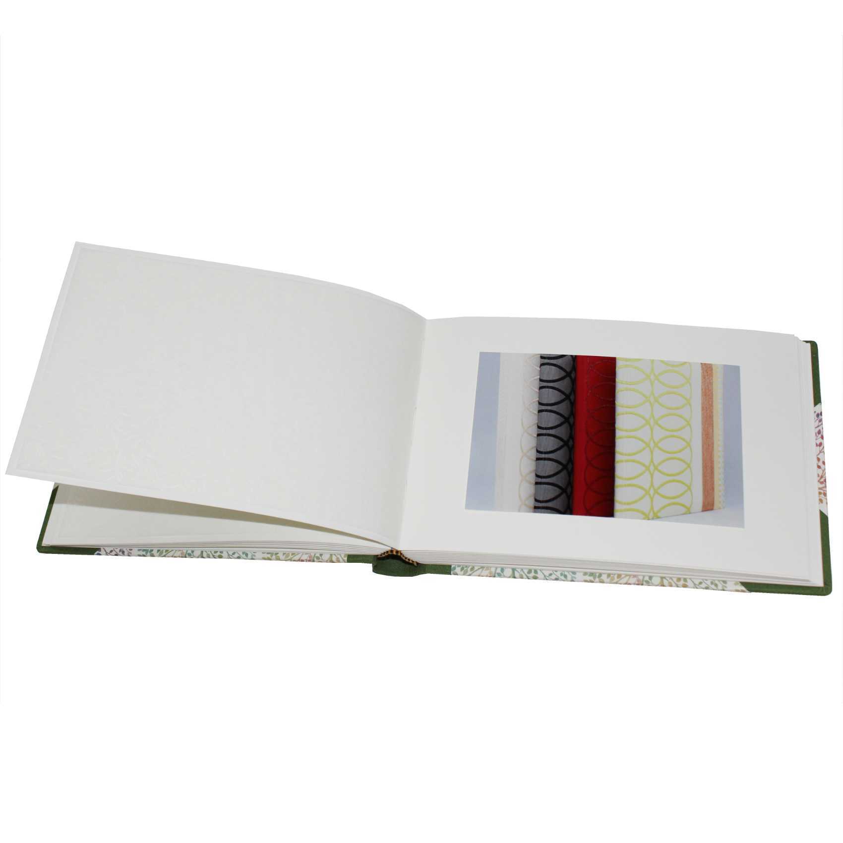 Mini-Fotoalbum Lebensbaum in grünem Buchbinderleinen