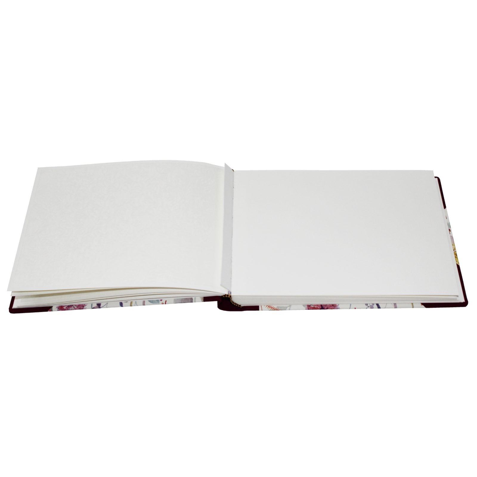 Mini-Fotoalbum Blumenzauber in weinrotem Buchbinderleinen