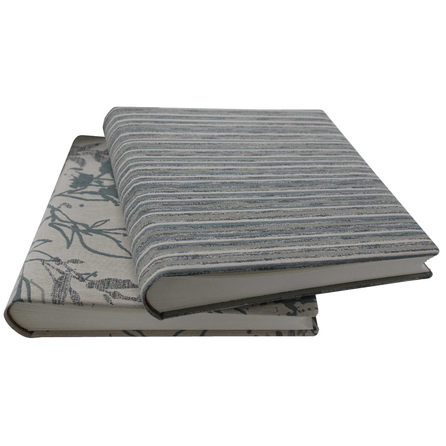 IMG_4585 Fotoalben-Set Betty im Leinen-Einband mit Webmuster