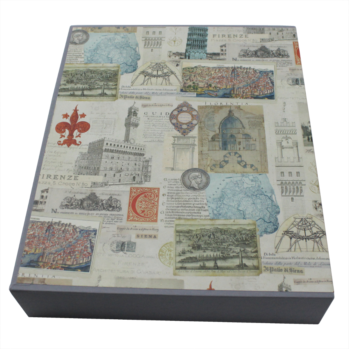 Modernes Gästebuch aus glattem Leder in Grau