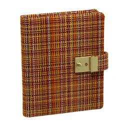 Poesiealbum oder Tagebuch mit Schloss Dorie in Orange-Gold